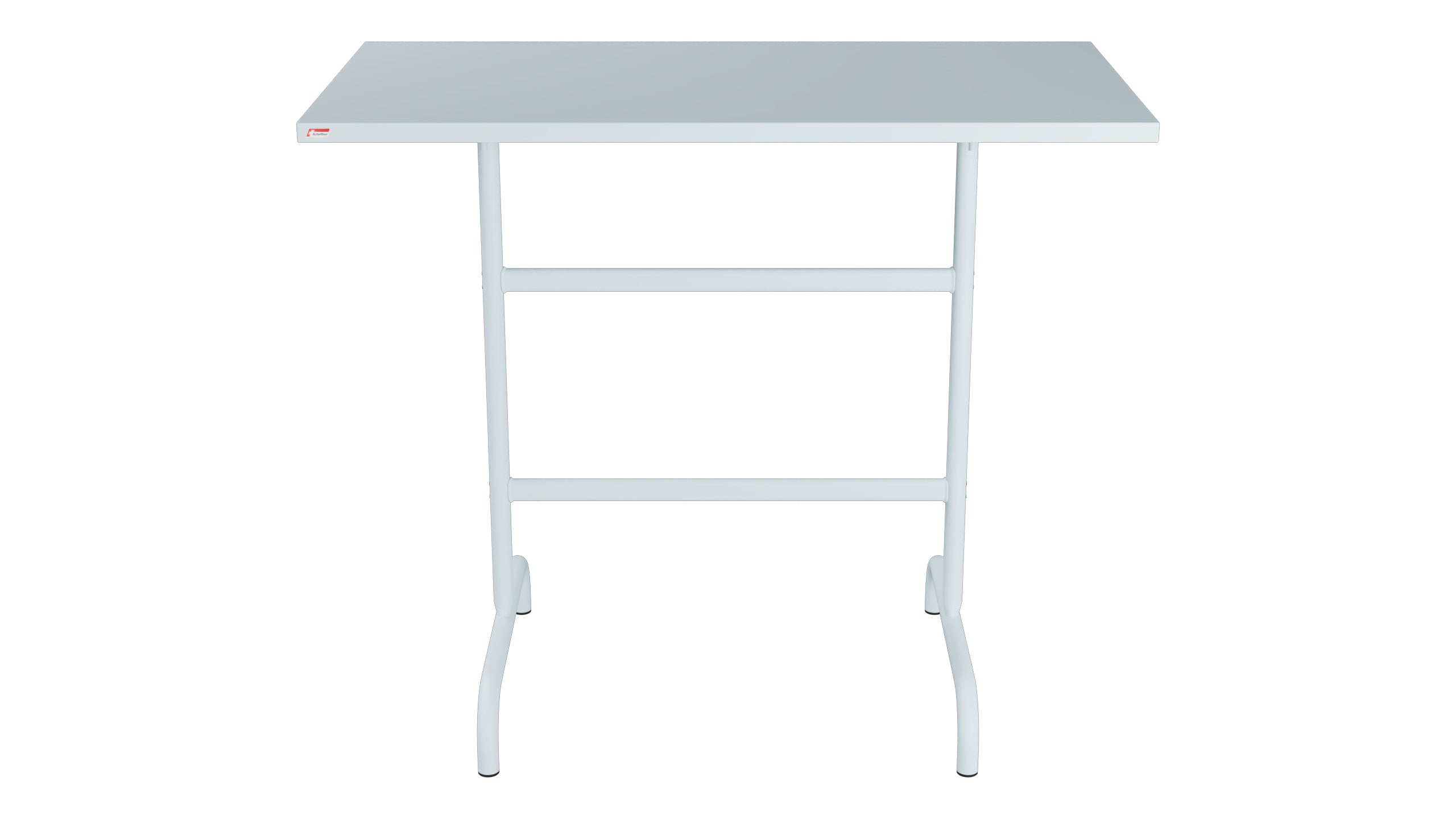 Säntis Metall-Stehtisch Outdoor 130x70 /110 klappbar in Pastellblau präsentiert im Onlineshop von KAQTU Design AG. Hochtisch Outdoor ist von Schaffner
