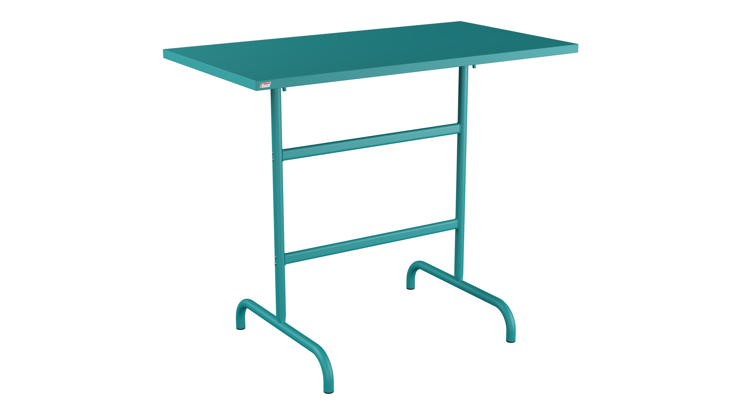 Säntis Metall-Stehtisch Outdoor 130x70 /110 klappbar in Kaliblau präsentiert im Onlineshop von KAQTU Design AG. Hochtisch Outdoor ist von Schaffner