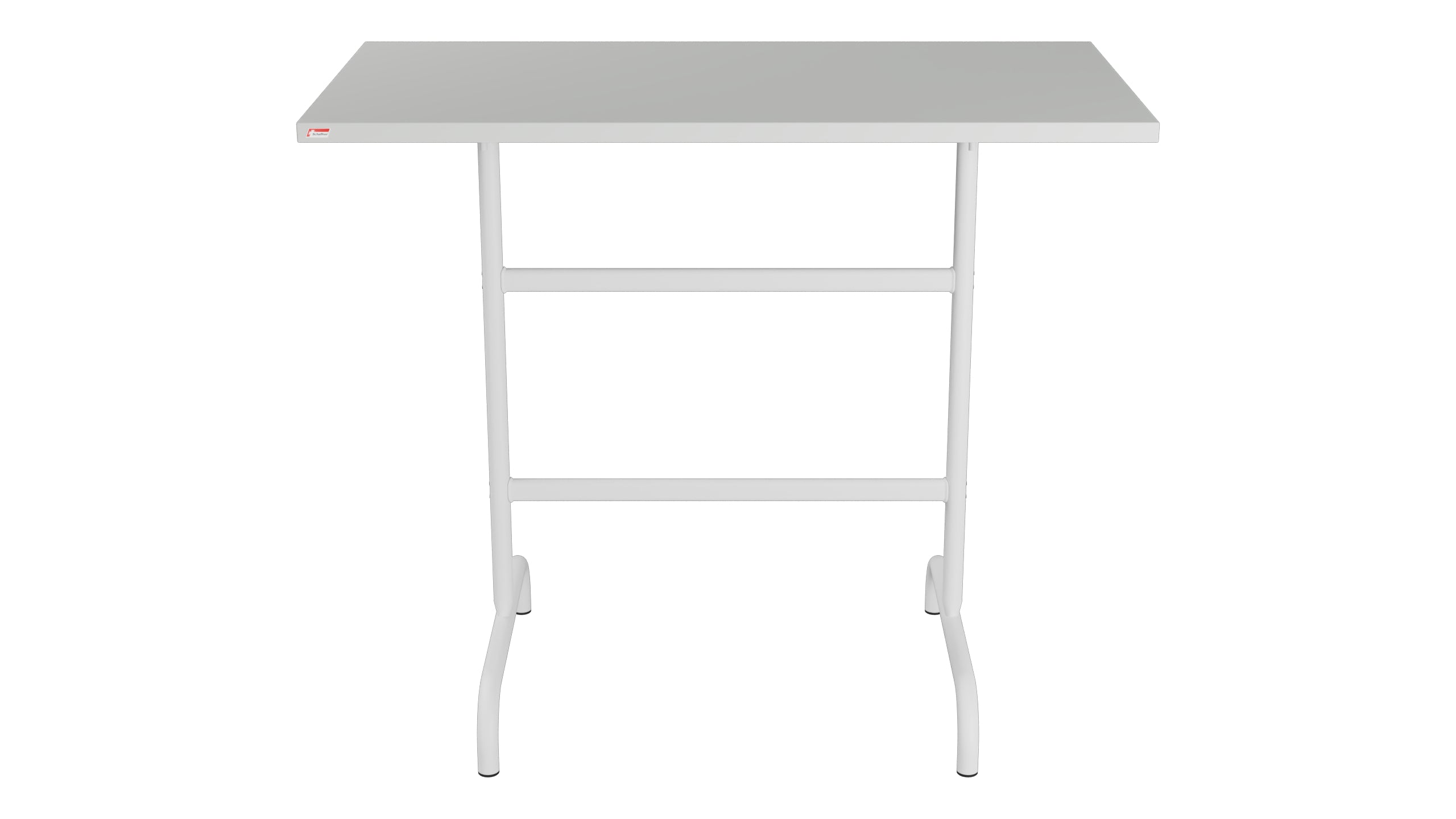 Säntis Metall-Stehtisch Outdoor 130x70 /110 klappbar in Alusilber präsentiert im Onlineshop von KAQTU Design AG. Hochtisch Outdoor ist von Schaffner