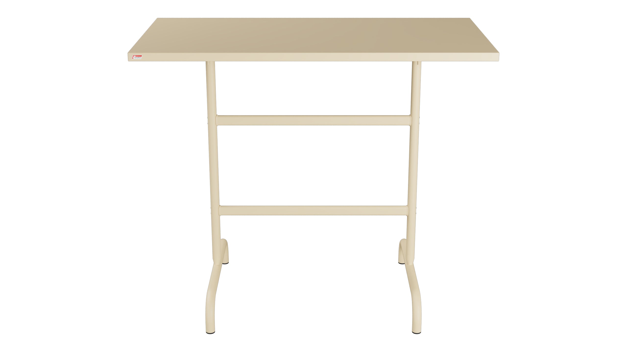 Säntis Metall-Stehtisch Outdoor 130x70 /110 klappbar in Pastellbraun präsentiert im Onlineshop von KAQTU Design AG. Hochtisch Outdoor ist von Schaffner