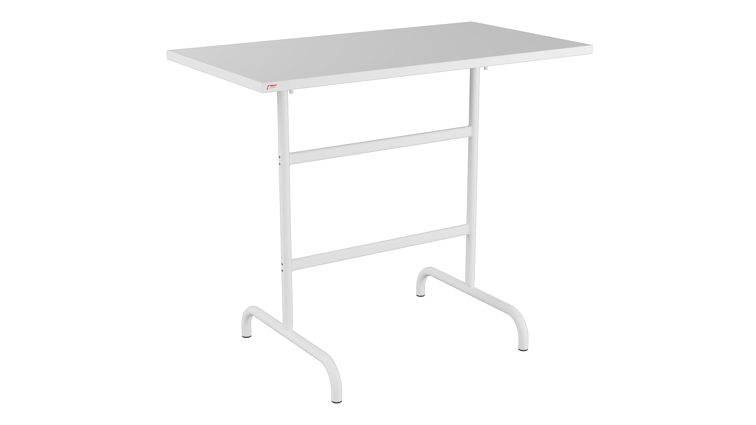 Säntis Metall-Stehtisch Outdoor 130x70 /110 klappbar in Weiss präsentiert im Onlineshop von KAQTU Design AG. Hochtisch Outdoor ist von Schaffner