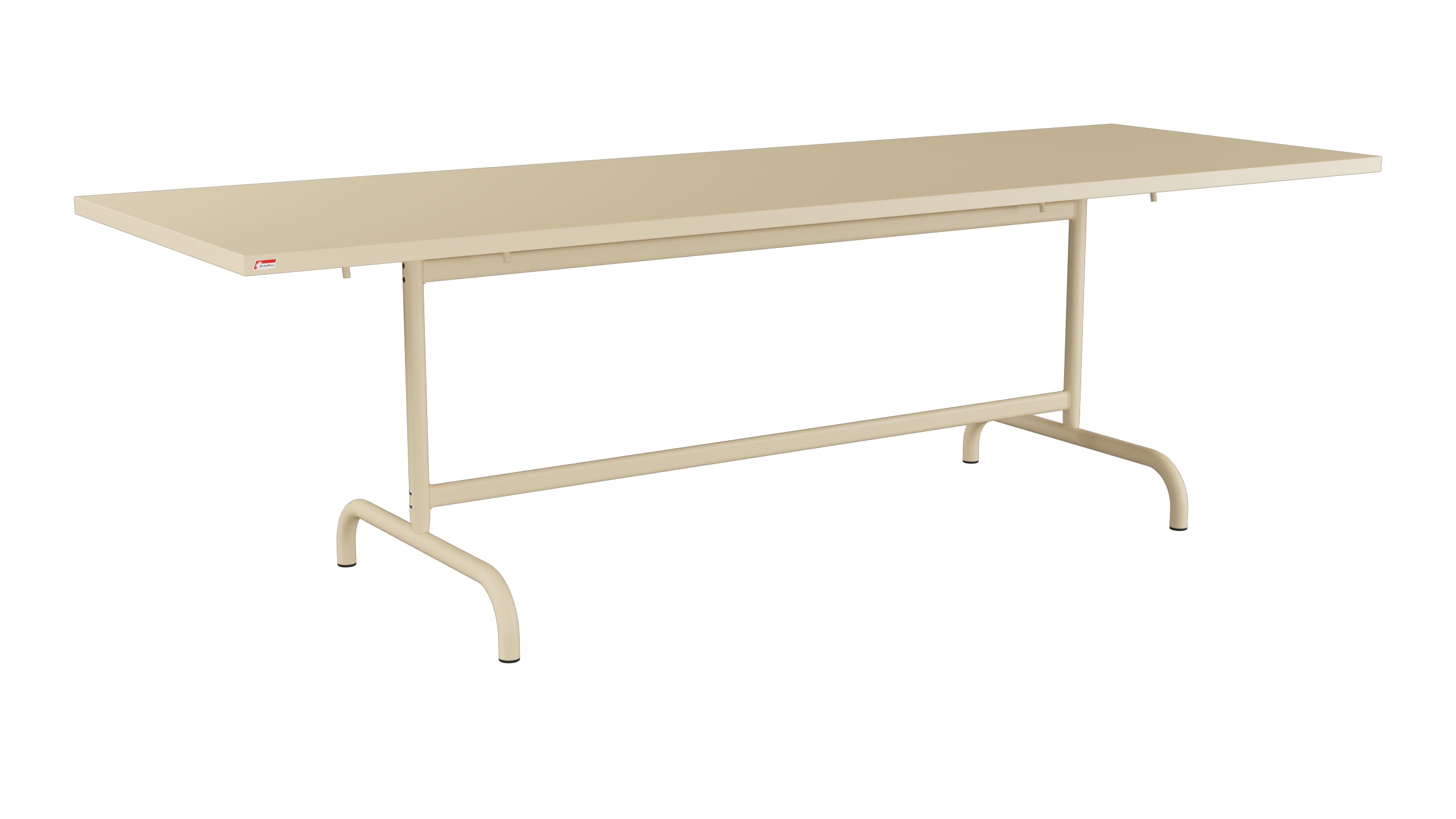 Säntis Metall-Gartentisch 240x80 klappbar in Pastellbraun präsentiert im Onlineshop von KAQTU Design AG. Gartentisch ist von Schaffner