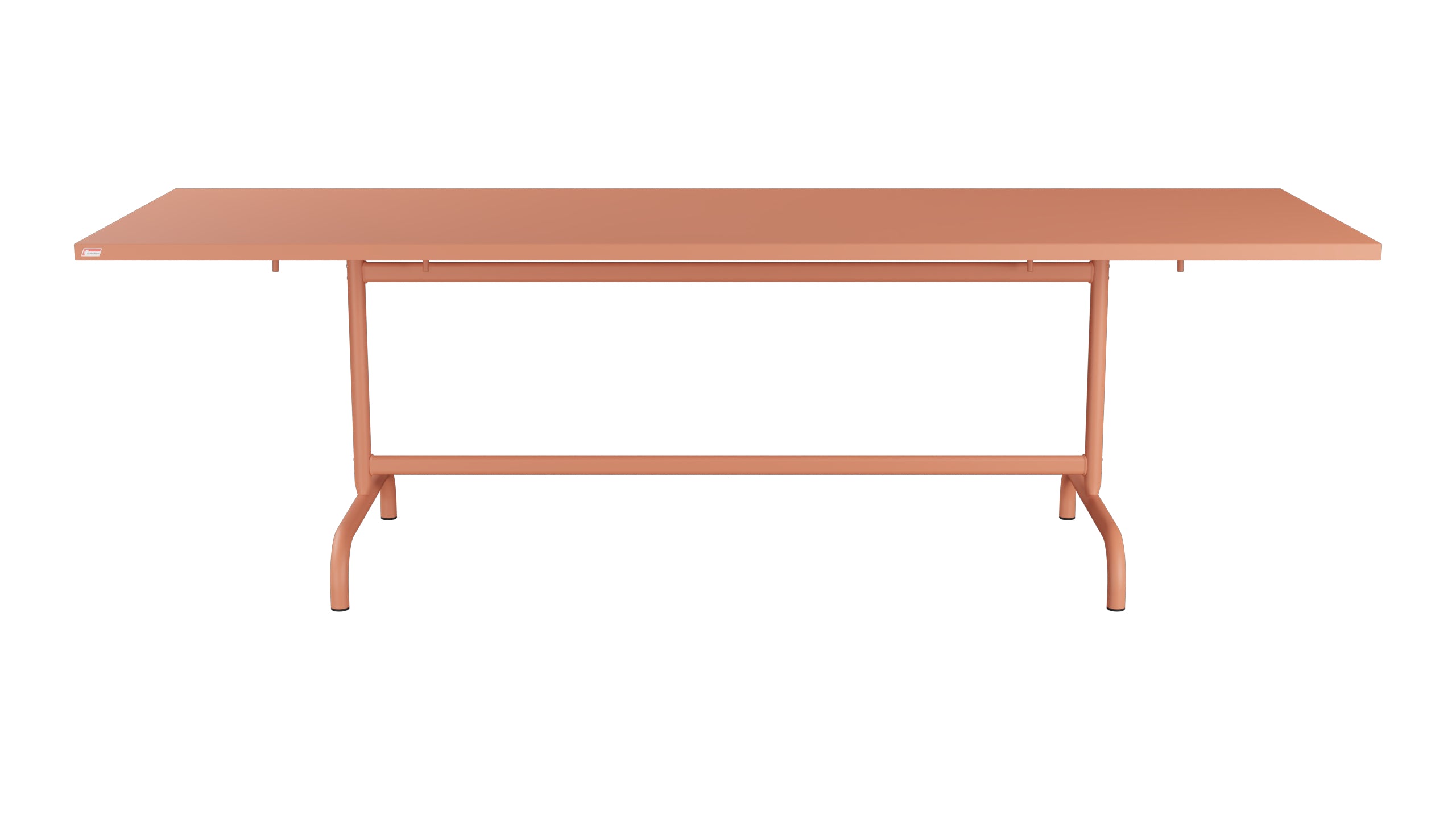 Säntis Metall-Gartentisch 240x80 klappbar in Pastellterracotta präsentiert im Onlineshop von KAQTU Design AG. Gartentisch ist von Schaffner
