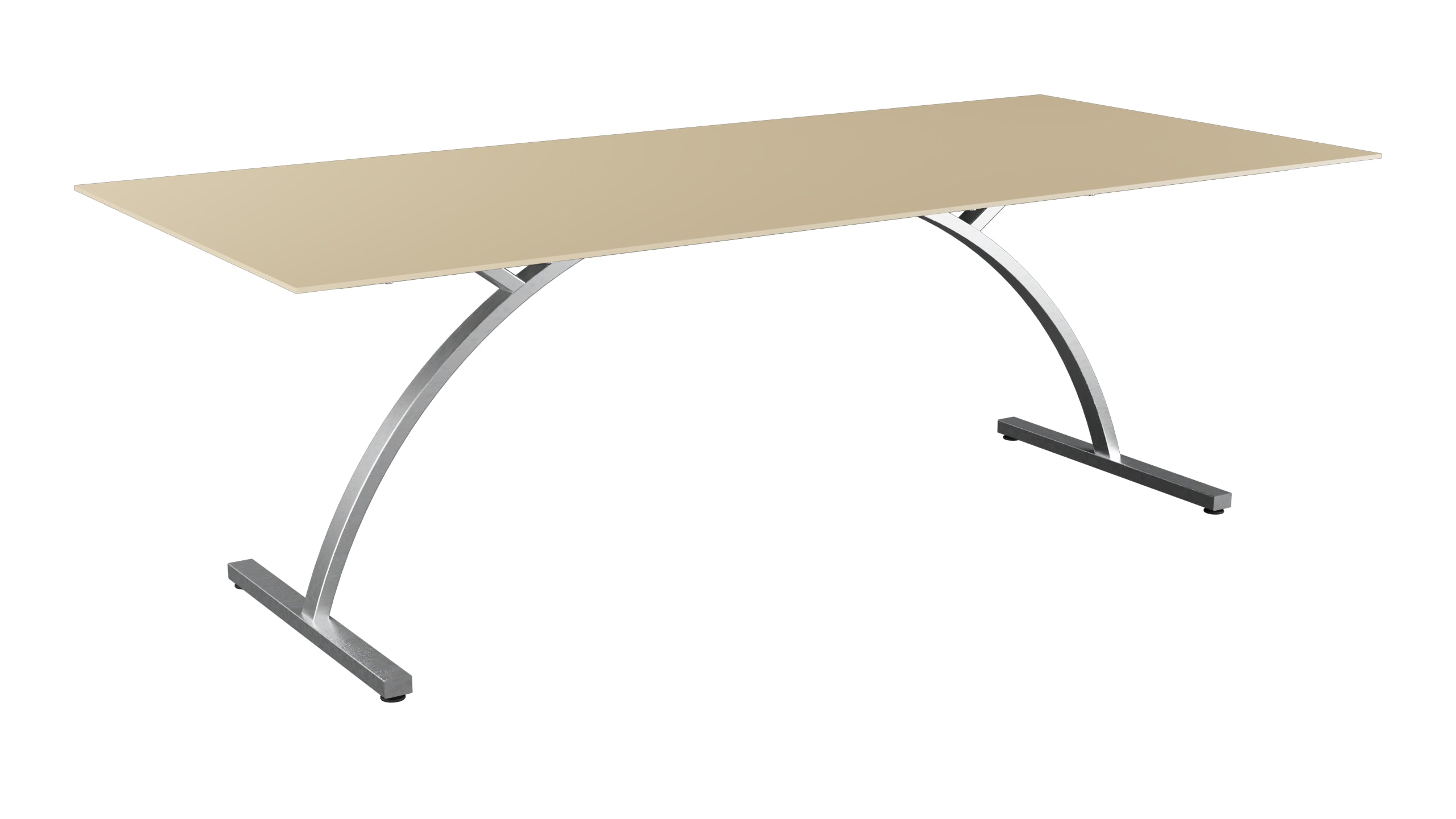 Bernardino Gartentisch aus Glasfaser 220x100 klappbar in Pastellbraun präsentiert im Onlineshop von KAQTU Design AG. Gartentisch ist von Schaffner