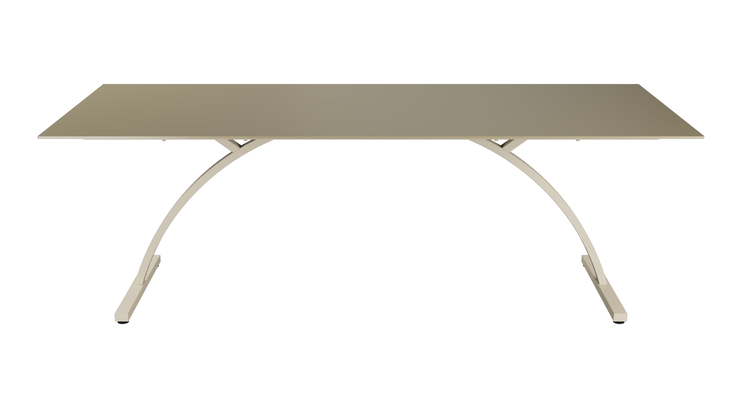Bernardino Gartentisch aus Glasfaser 220x100 klappbar in Champagner präsentiert im Onlineshop von KAQTU Design AG. Gartentisch ist von Schaffner