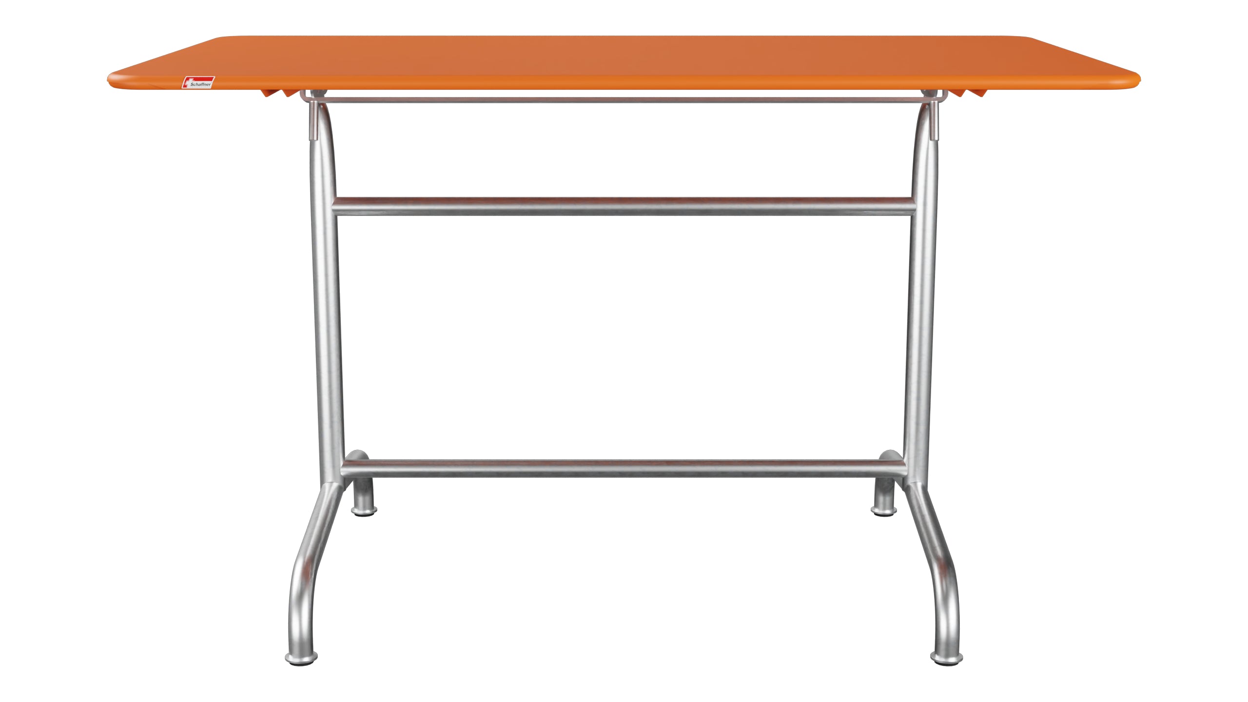 Rigi Metall-Gartentisch 120x70 klappbar in Orange präsentiert im Onlineshop von KAQTU Design AG. Gartentisch ist von Schaffner