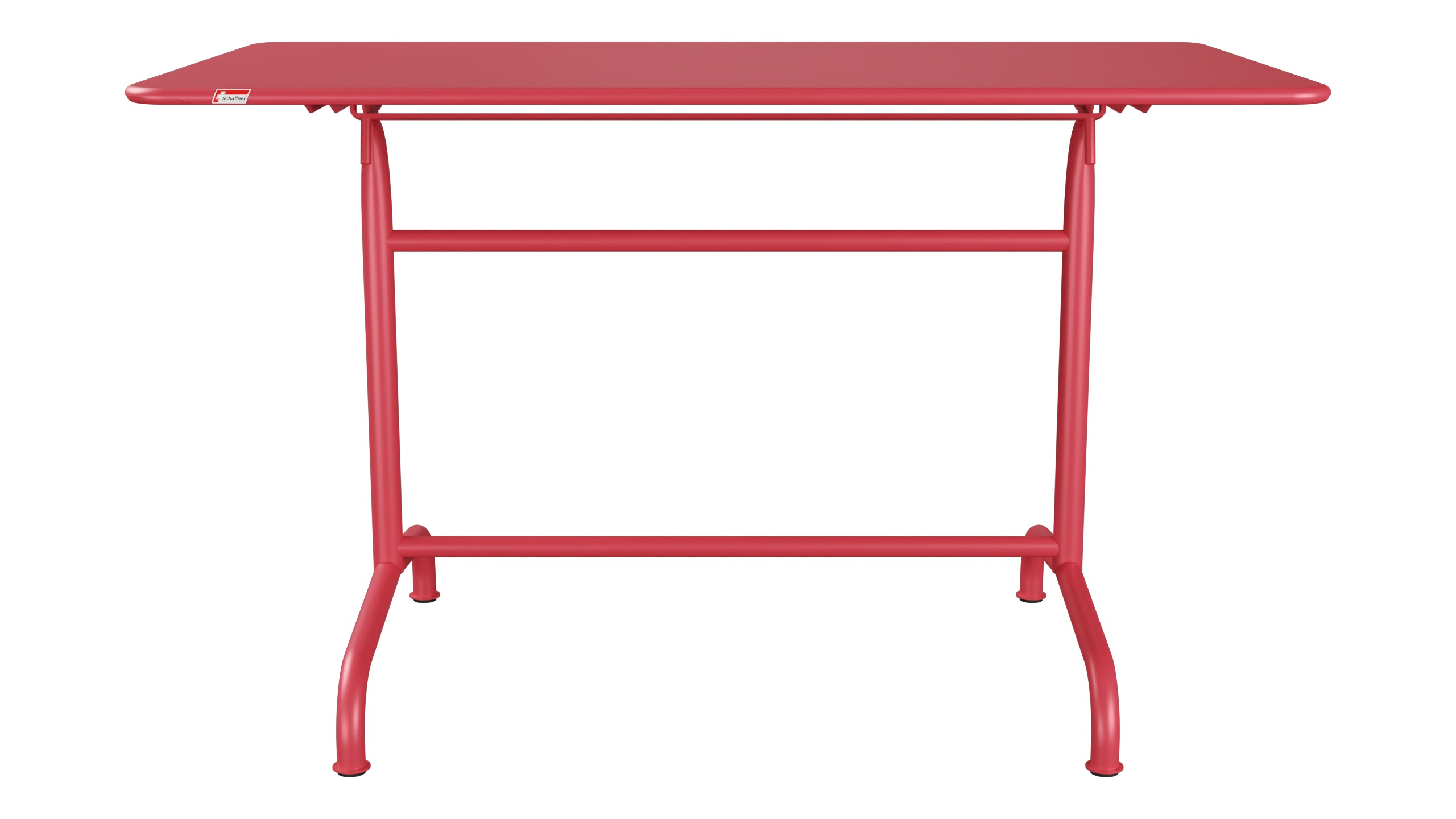 Rigi Metall-Gartentisch 120x70 klappbar in Ahornrot präsentiert im Onlineshop von KAQTU Design AG. Gartentisch ist von Schaffner