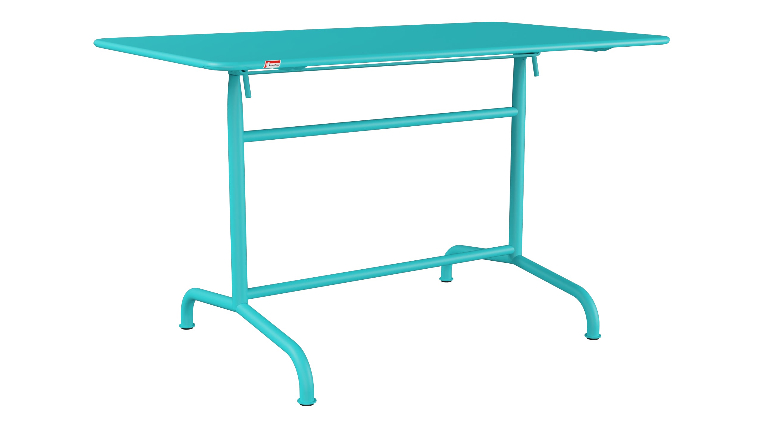 Rigi Metall-Gartentisch 120x70 klappbar in Türkis präsentiert im Onlineshop von KAQTU Design AG. Gartentisch ist von Schaffner