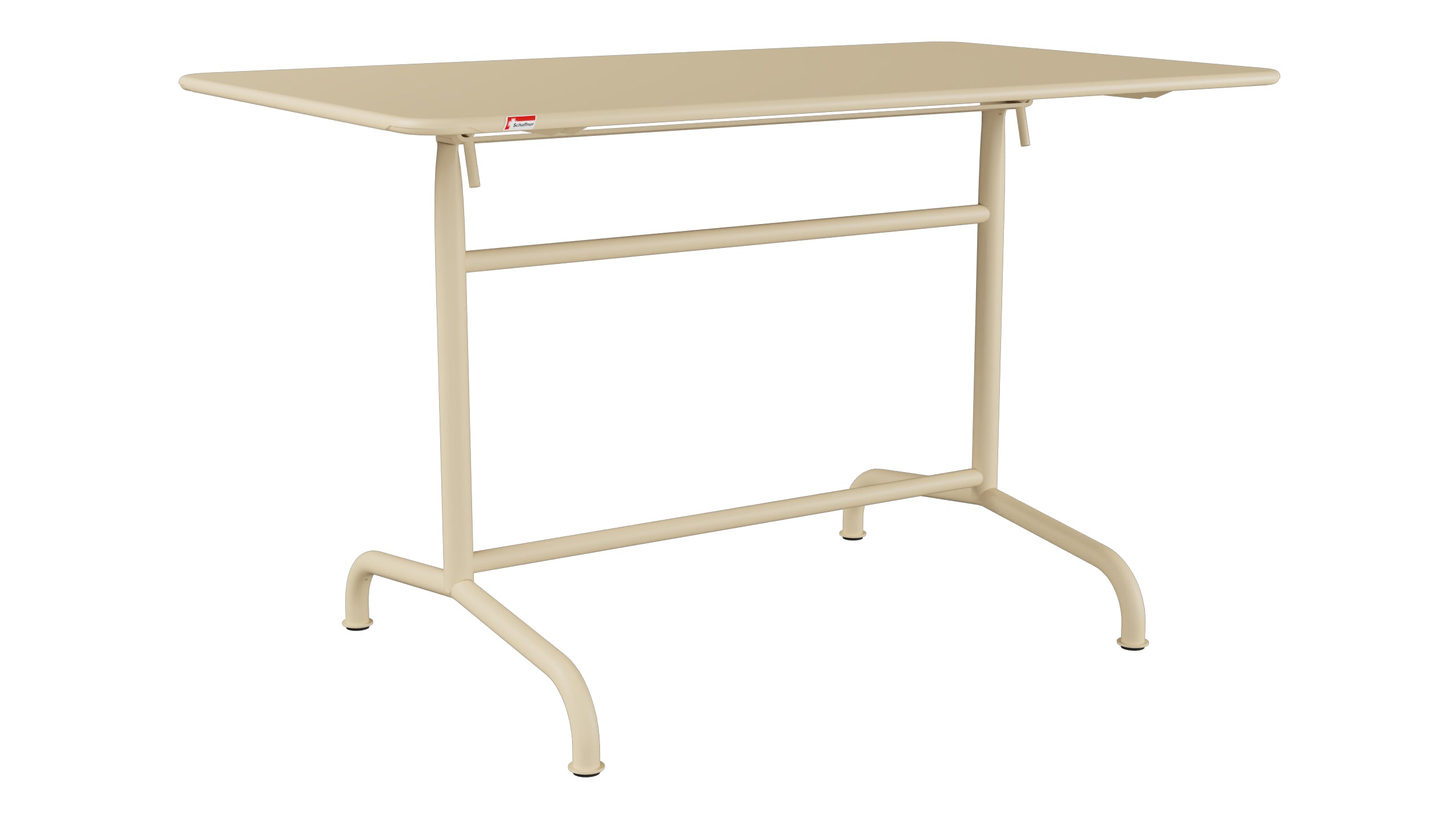Rigi Metall-Gartentisch 120x70 klappbar in Pastellbraun präsentiert im Onlineshop von KAQTU Design AG. Gartentisch ist von Schaffner