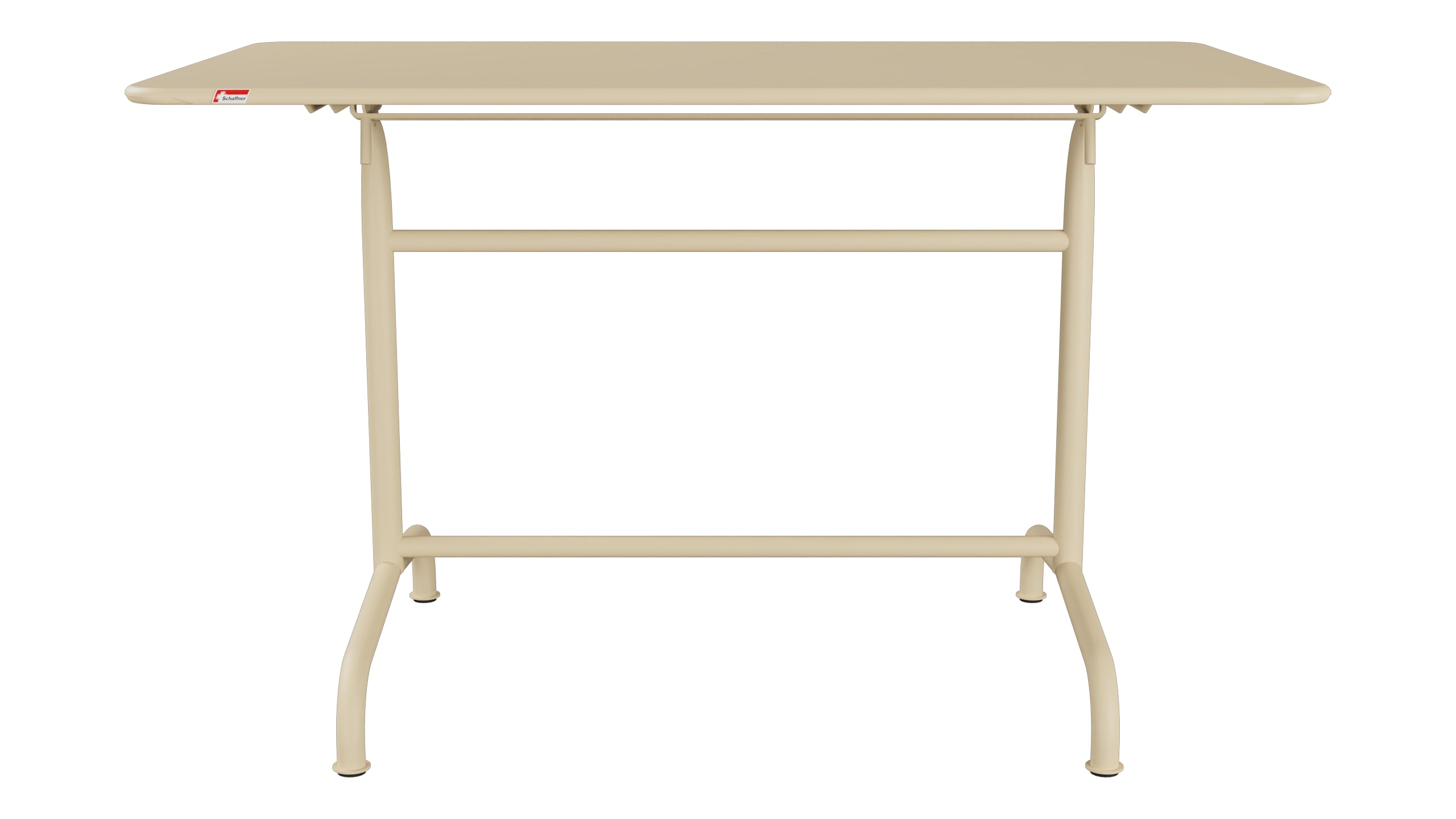 Rigi Metall-Gartentisch 120x70 klappbar in Pastellbraun präsentiert im Onlineshop von KAQTU Design AG. Gartentisch ist von Schaffner