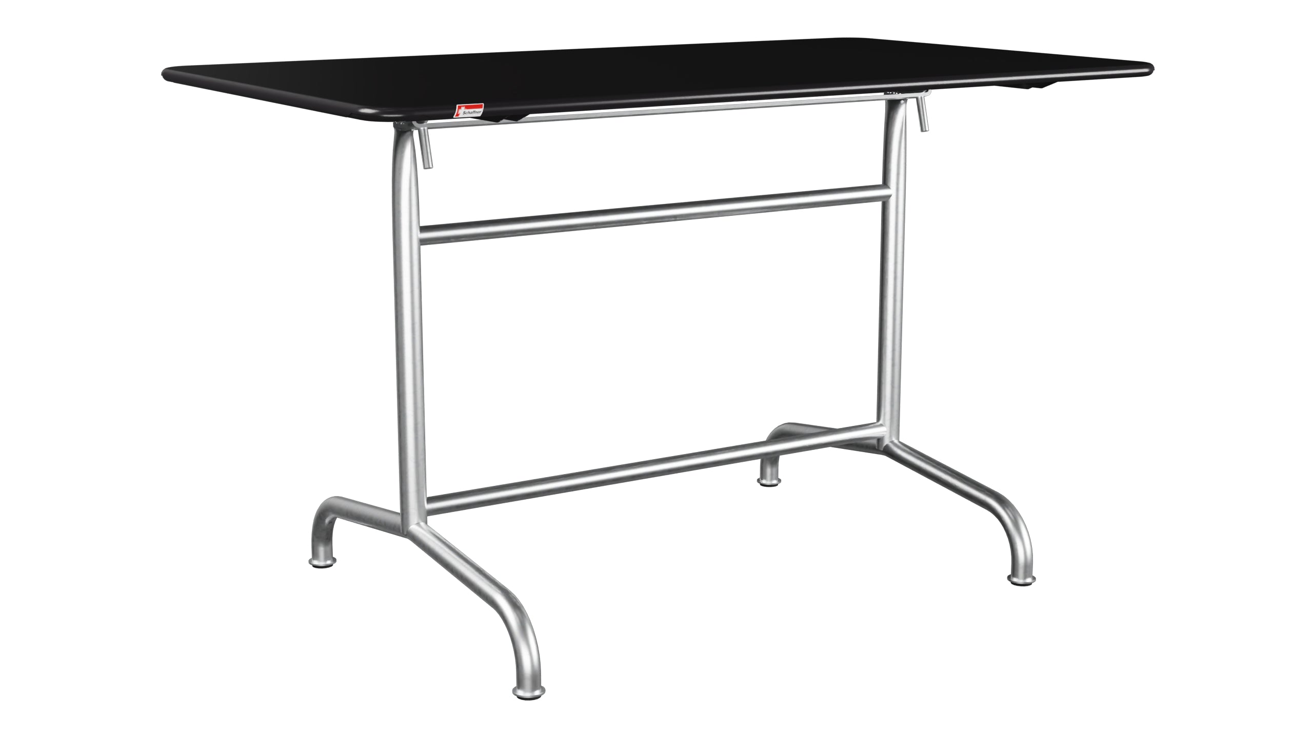 Rigi Metall-Gartentisch 120x70 klappbar in Schwarz präsentiert im Onlineshop von KAQTU Design AG. Gartentisch ist von Schaffner