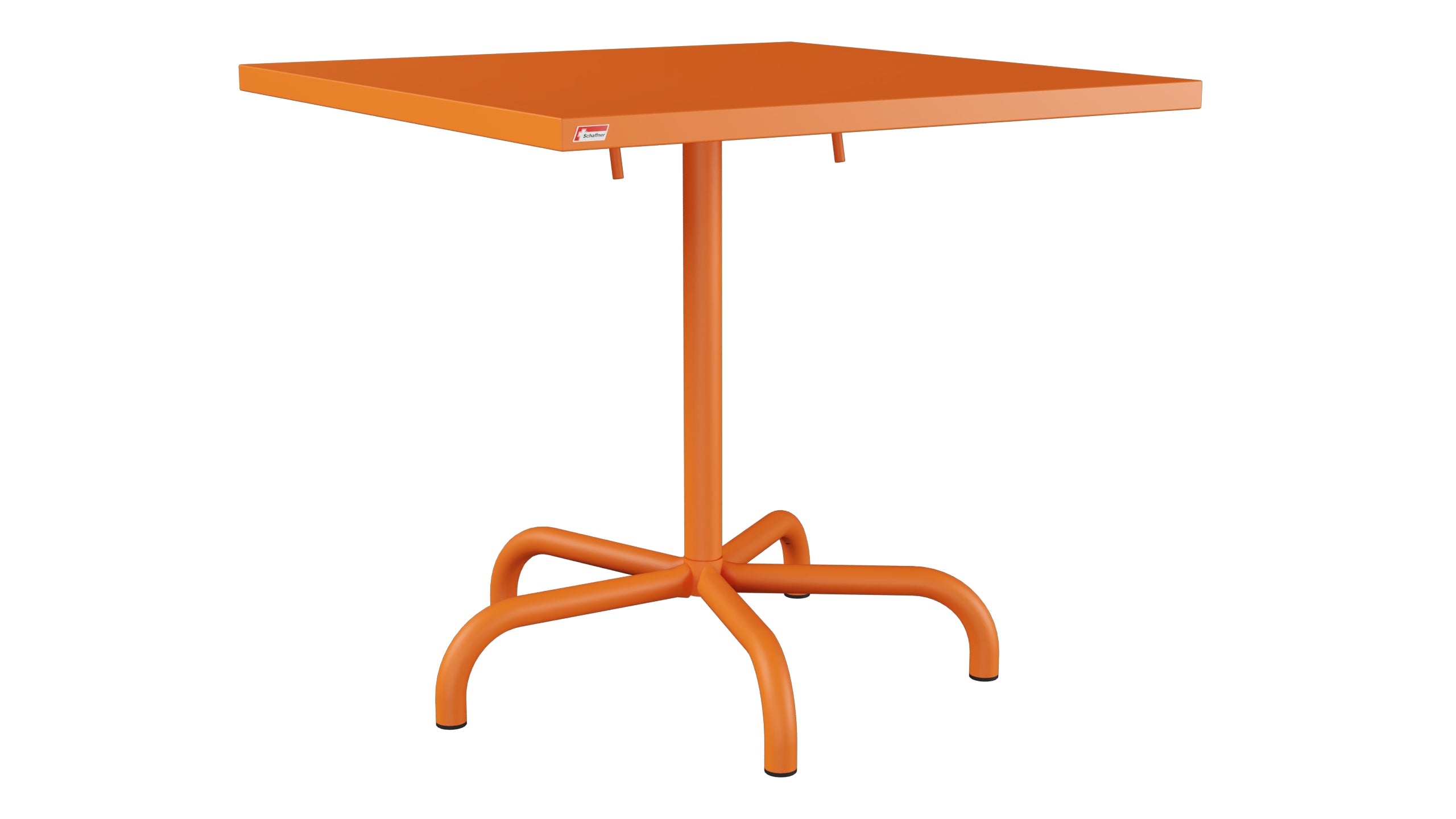 Säntis Metall-Gartentisch 80x80 klappbar in Orange präsentiert im Onlineshop von KAQTU Design AG. Gartentisch ist von Schaffner