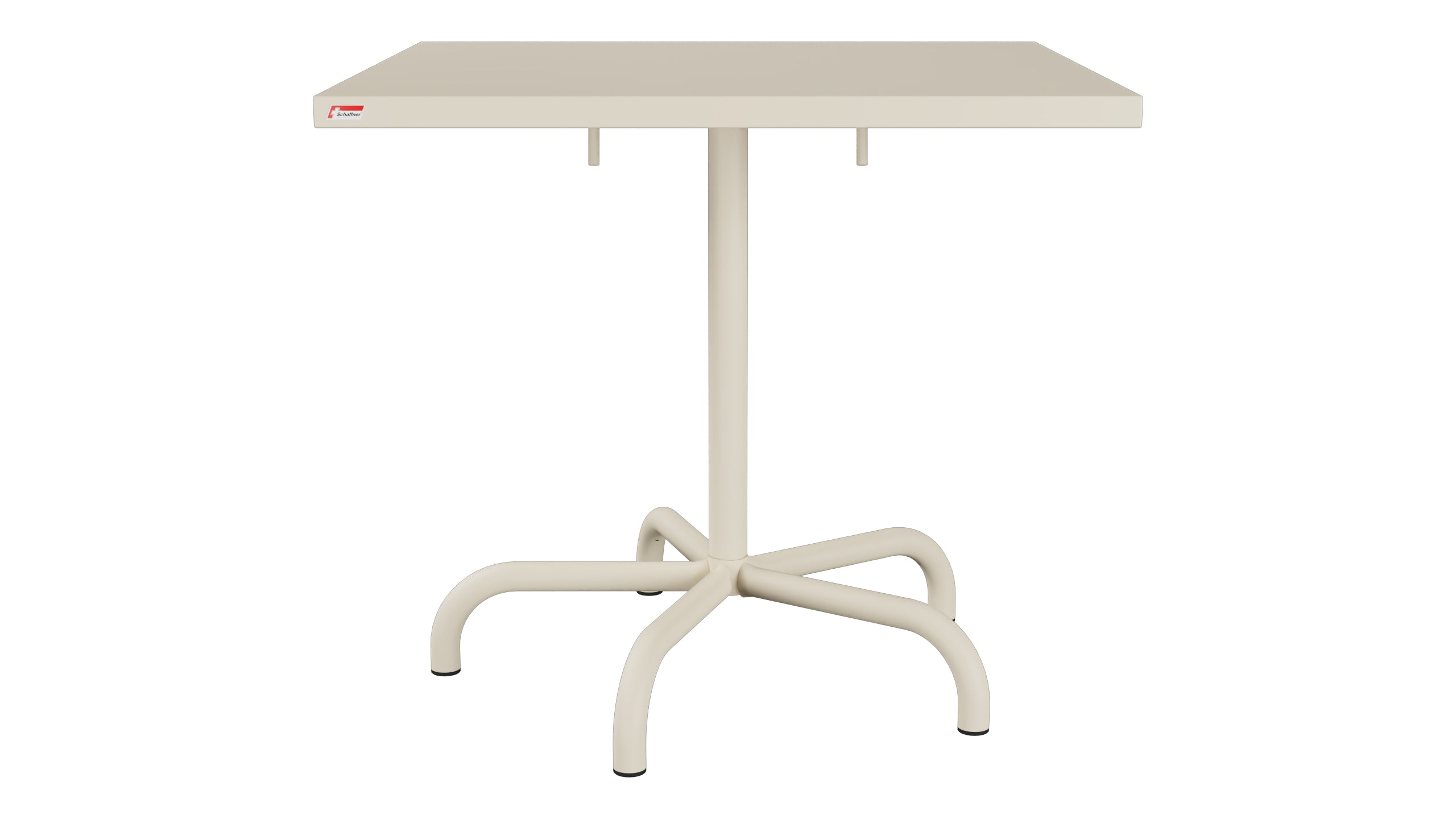 Säntis Metall-Gartentisch 80x80 klappbar in Pastellsand präsentiert im Onlineshop von KAQTU Design AG. Gartentisch ist von Schaffner