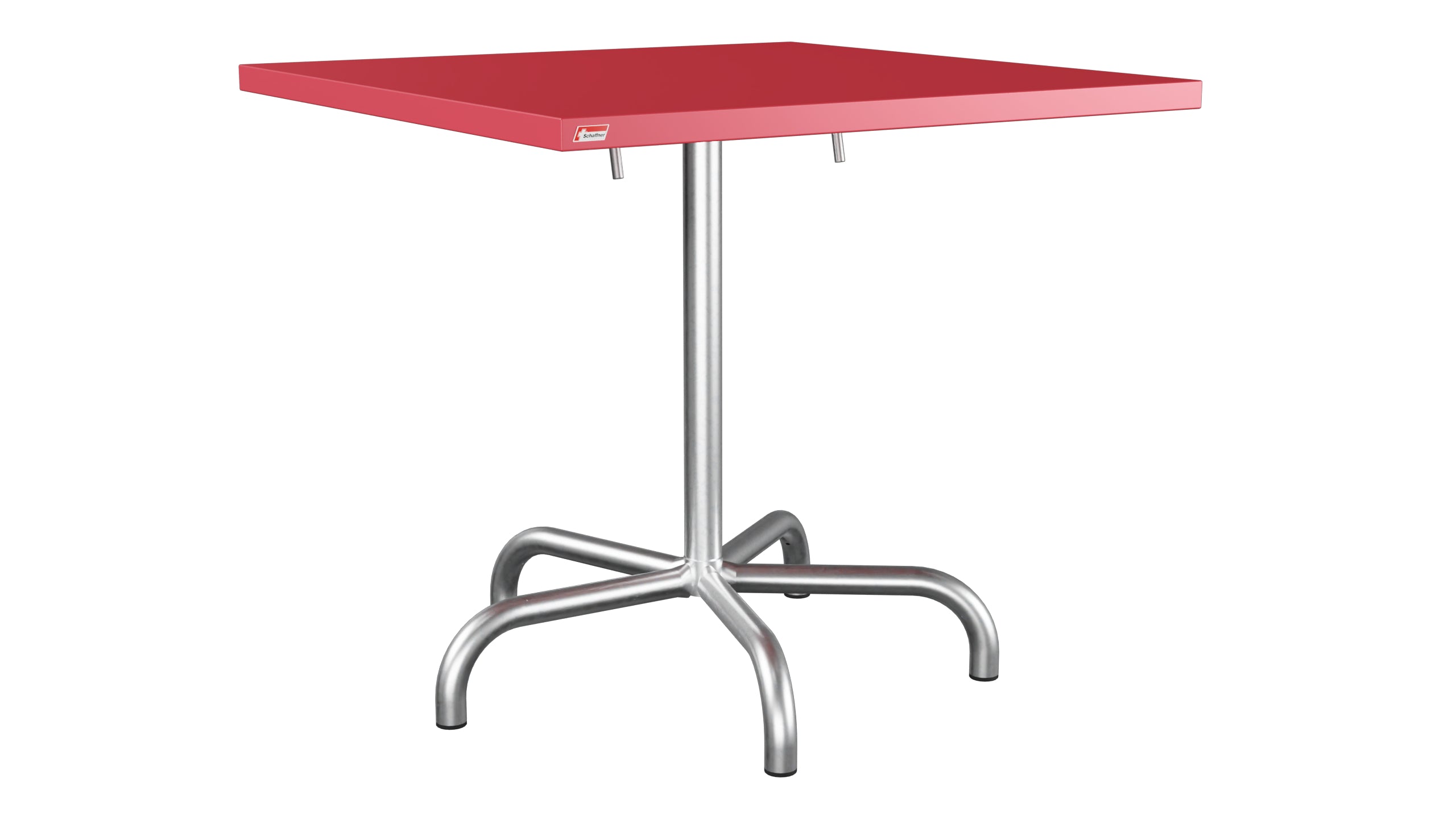 Säntis Metall-Gartentisch 80x80 klappbar in Ahornrot präsentiert im Onlineshop von KAQTU Design AG. Gartentisch ist von Schaffner