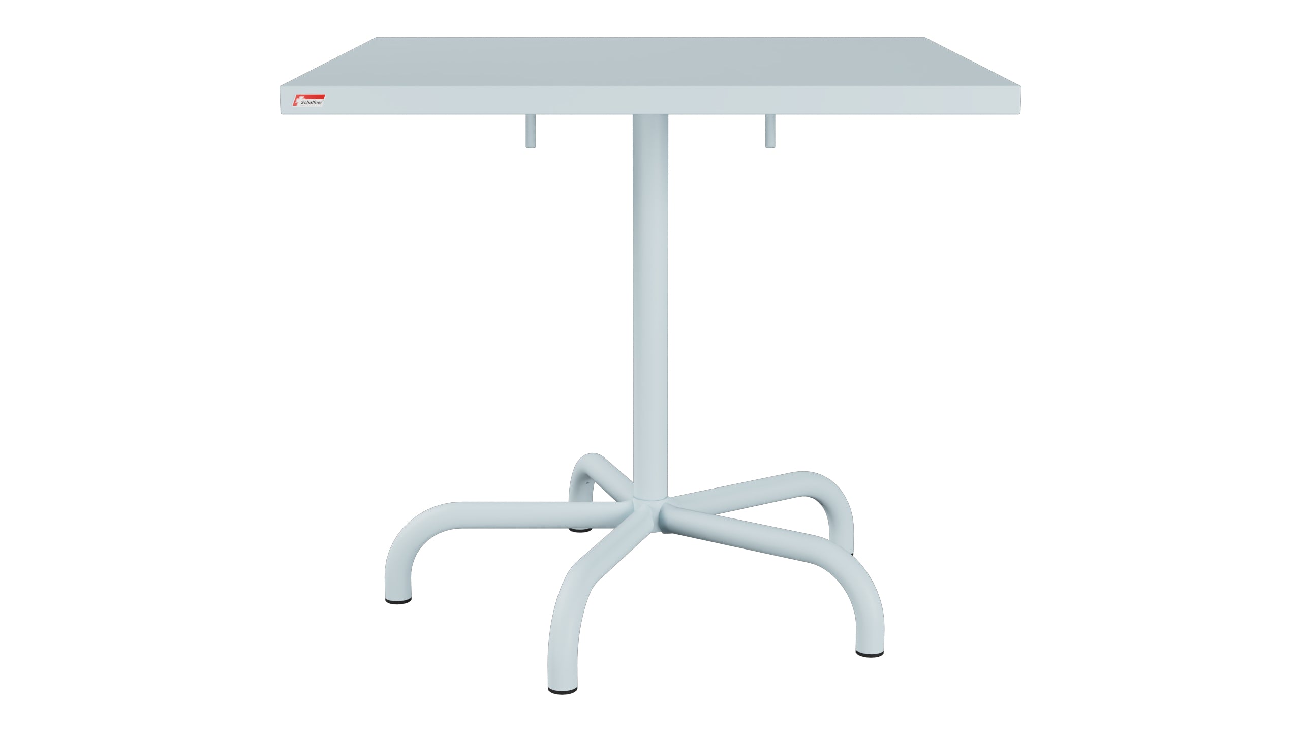 Säntis Metall-Gartentisch 80x80 klappbar in Pastellblau präsentiert im Onlineshop von KAQTU Design AG. Gartentisch ist von Schaffner