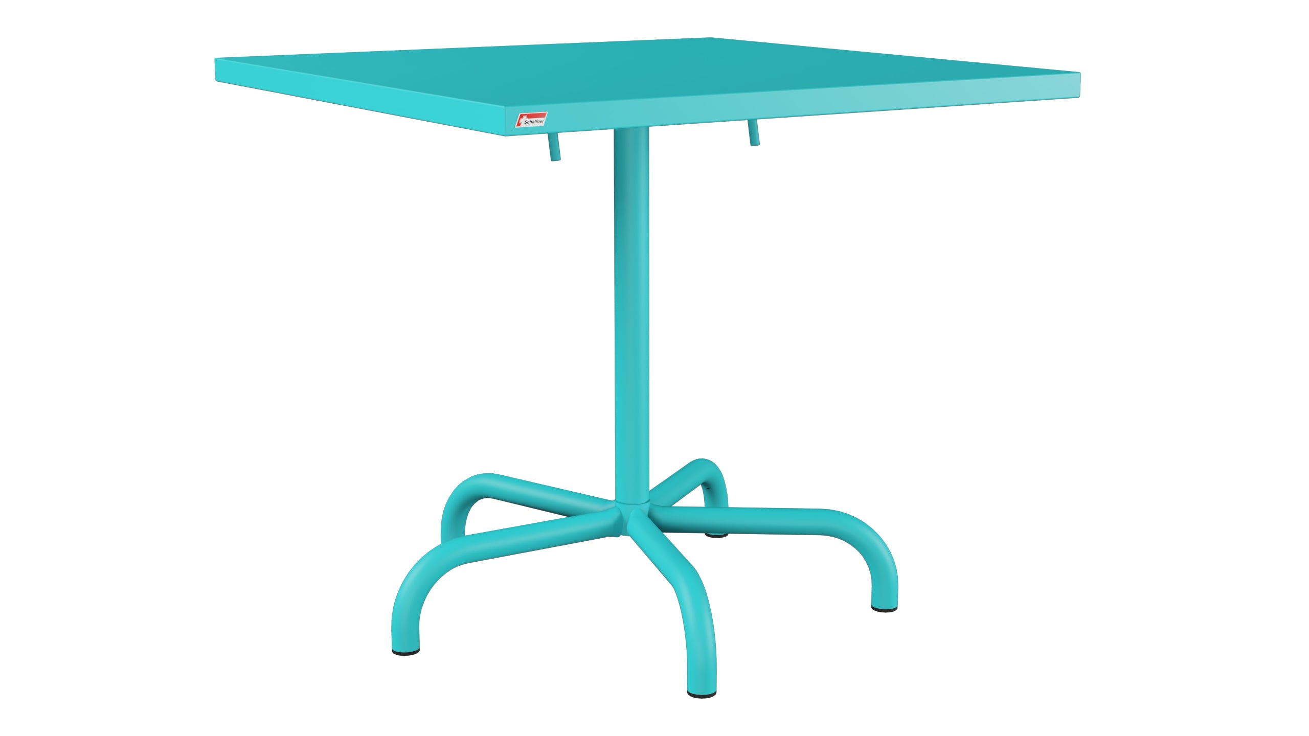 Säntis Metall-Gartentisch 80x80 klappbar in Türkis präsentiert im Onlineshop von KAQTU Design AG. Gartentisch ist von Schaffner