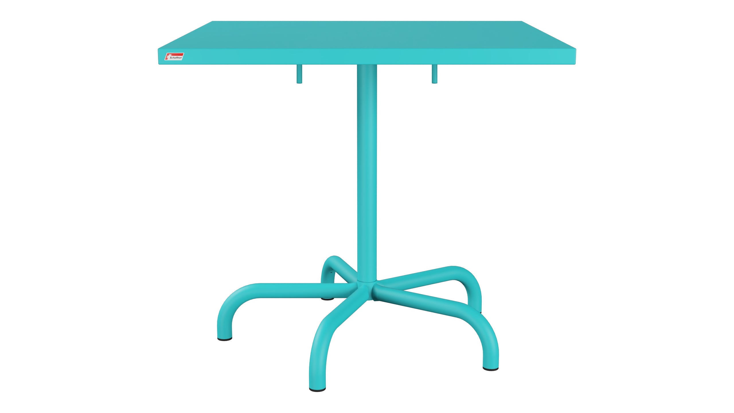 Säntis Metall-Gartentisch 80x80 klappbar in Türkis präsentiert im Onlineshop von KAQTU Design AG. Gartentisch ist von Schaffner