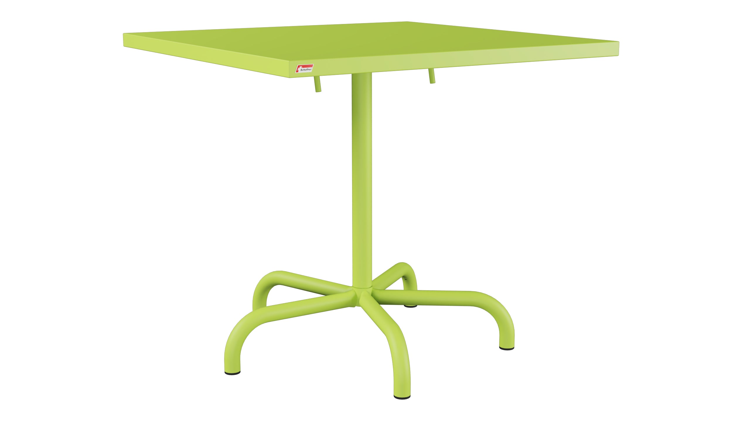 Säntis Metall-Gartentisch 80x80 klappbar in Hellgrün präsentiert im Onlineshop von KAQTU Design AG. Gartentisch ist von Schaffner