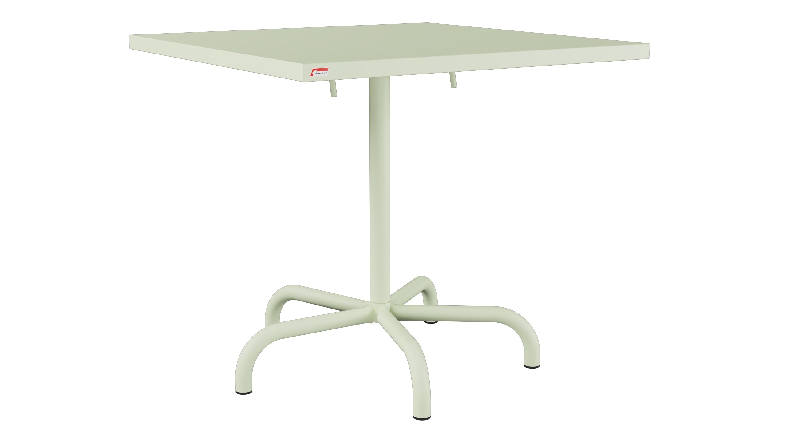 Säntis Metall-Gartentisch 80x80 klappbar in Pastellgrün präsentiert im Onlineshop von KAQTU Design AG. Gartentisch ist von Schaffner