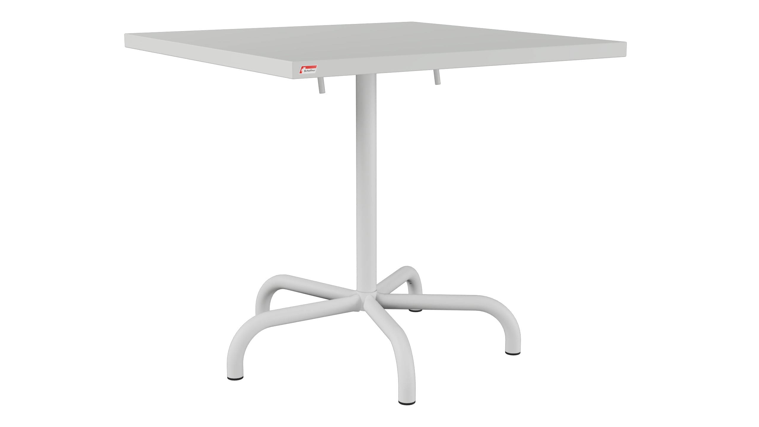 Säntis Metall-Gartentisch 80x80 klappbar in Alusilber präsentiert im Onlineshop von KAQTU Design AG. Gartentisch ist von Schaffner
