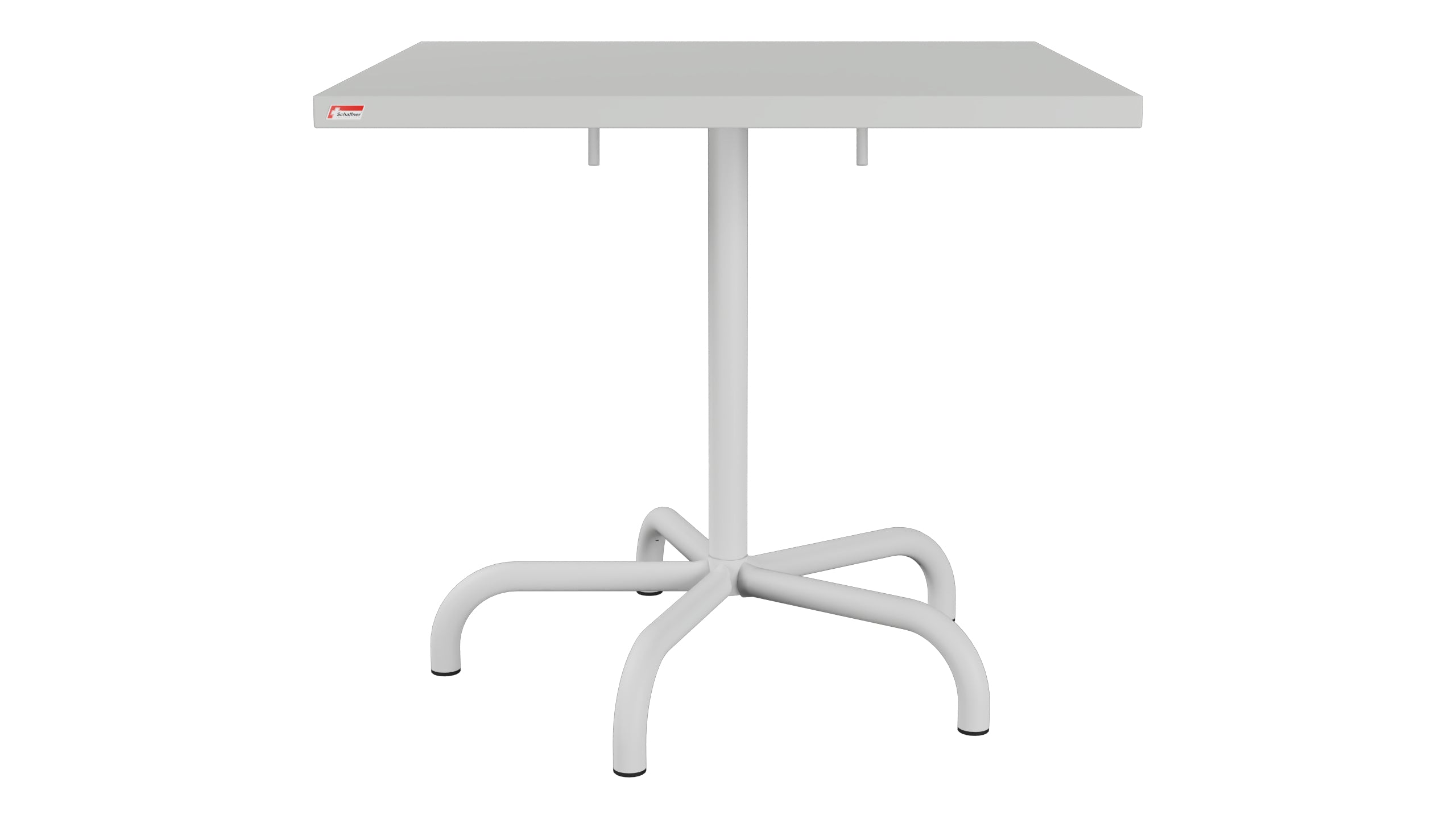 Säntis Metall-Gartentisch 80x80 klappbar in Alusilber präsentiert im Onlineshop von KAQTU Design AG. Gartentisch ist von Schaffner