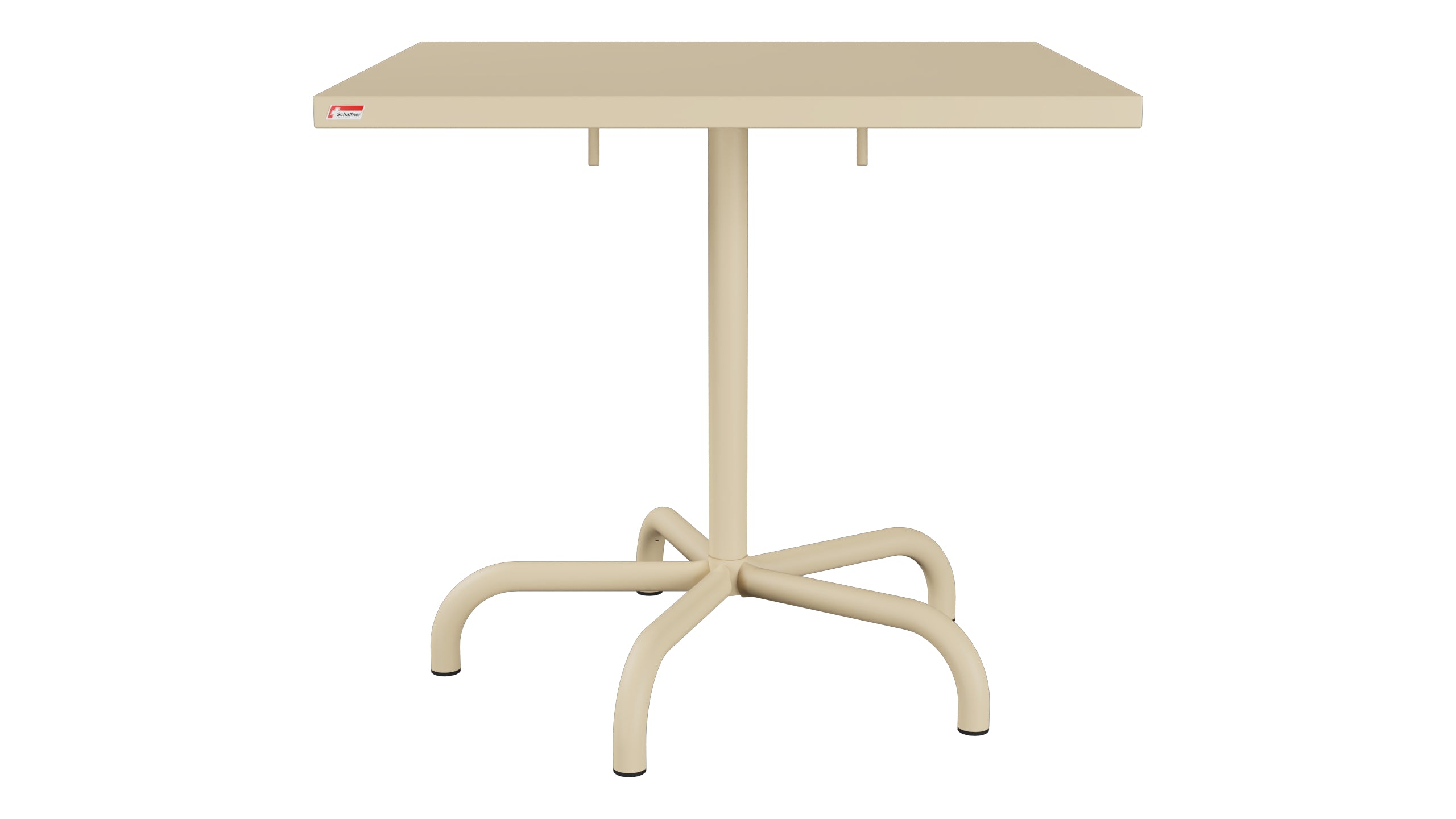 Säntis Metall-Gartentisch 80x80 klappbar in Pastellbraun präsentiert im Onlineshop von KAQTU Design AG. Gartentisch ist von Schaffner