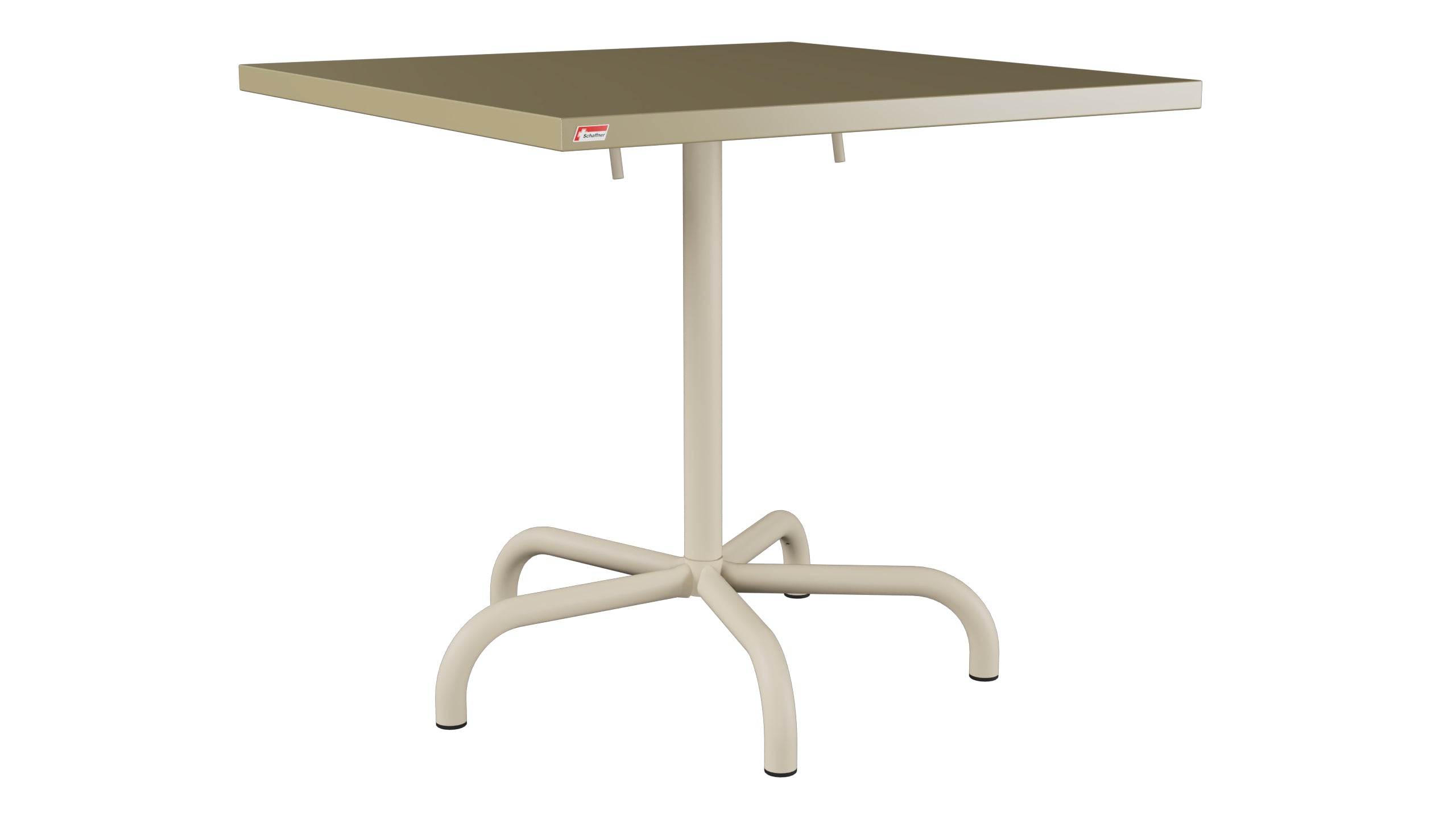 Säntis Metall-Gartentisch 80x80 klappbar in Champagner präsentiert im Onlineshop von KAQTU Design AG. Gartentisch ist von Schaffner