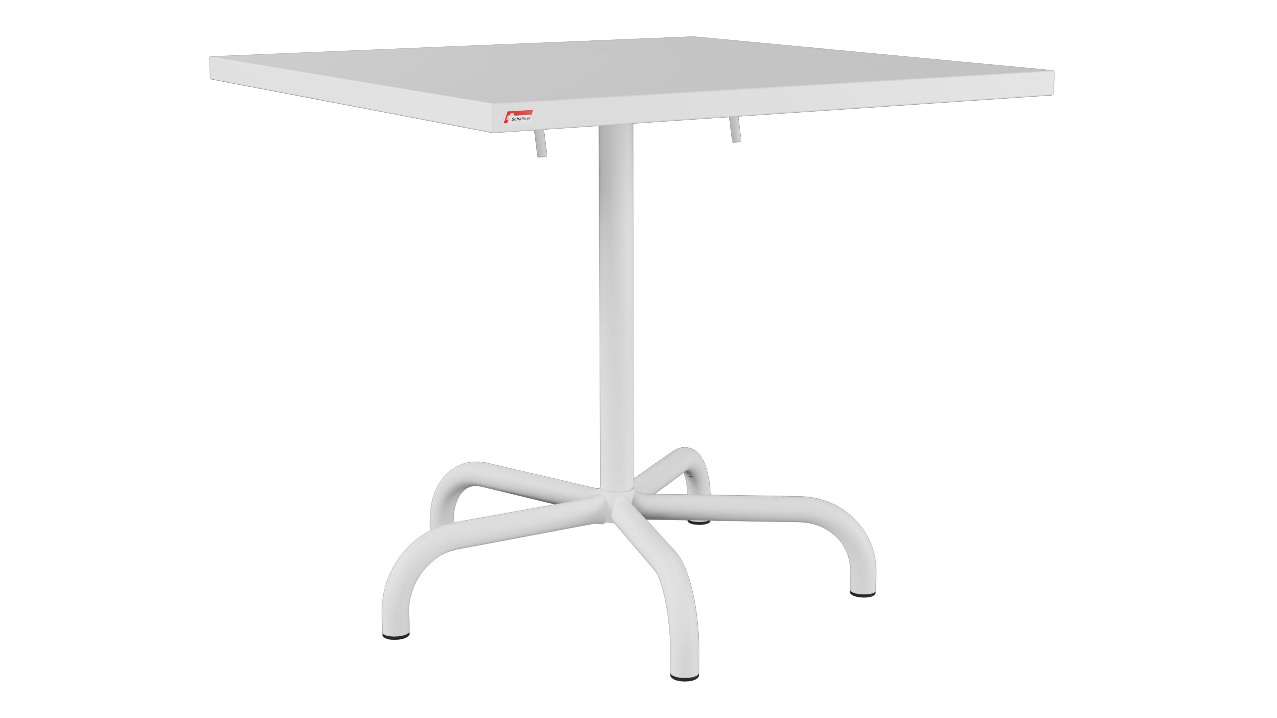 Säntis Metall-Gartentisch 80x80 klappbar in Weiss präsentiert im Onlineshop von KAQTU Design AG. Gartentisch ist von Schaffner