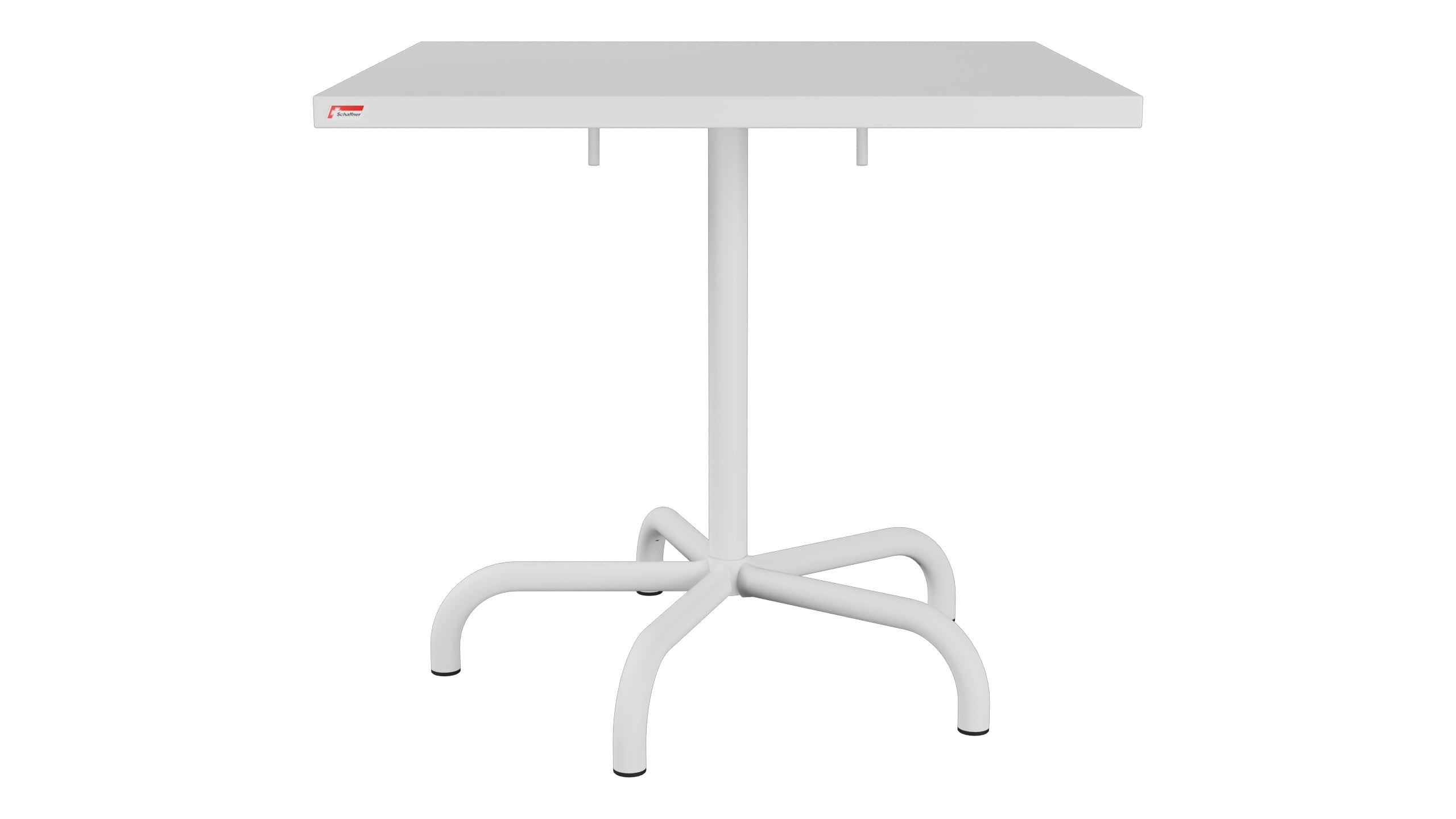 Säntis Metall-Gartentisch 80x80 klappbar in Weiss präsentiert im Onlineshop von KAQTU Design AG. Gartentisch ist von Schaffner