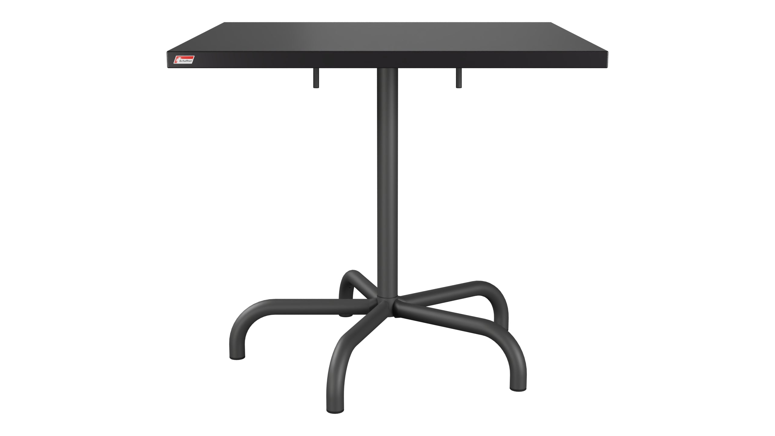 Säntis Metall-Gartentisch 80x80 klappbar in Schwarz präsentiert im Onlineshop von KAQTU Design AG. Gartentisch ist von Schaffner