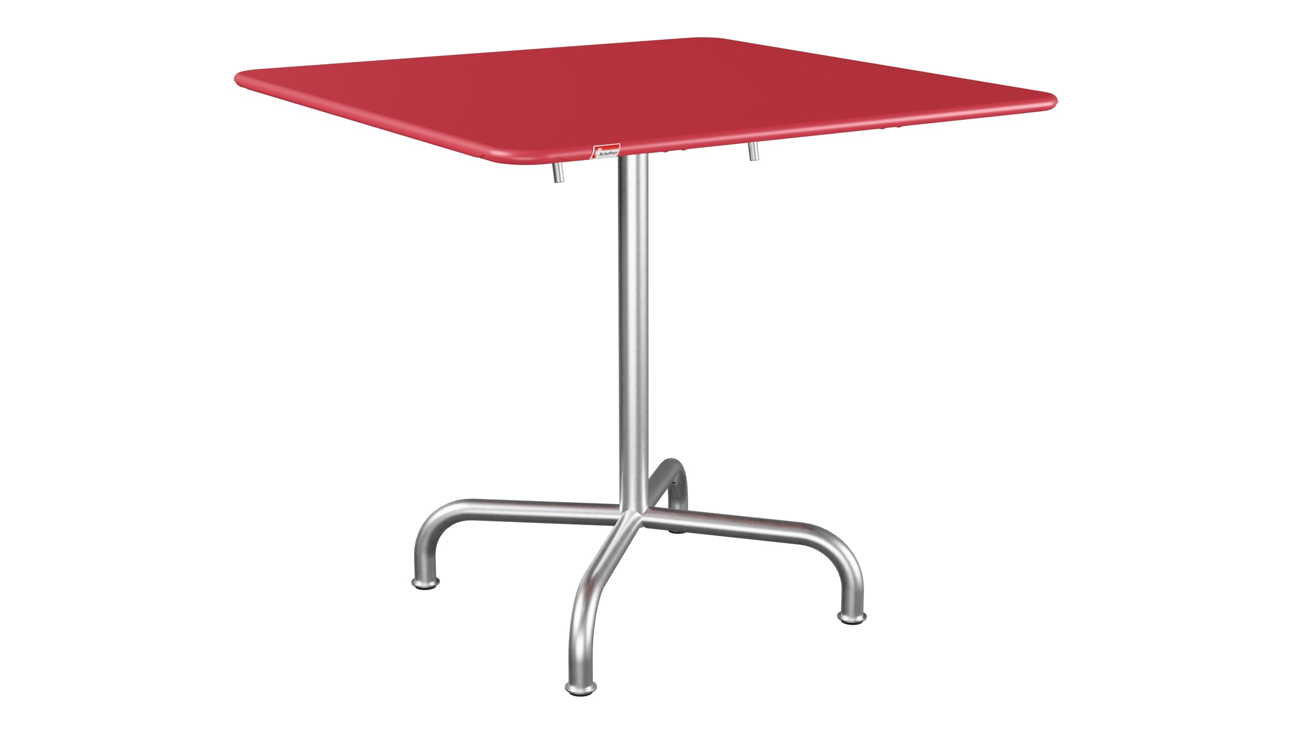 Rigi Metall-Gartentisch 80x80 klappbar in Ahornrot präsentiert im Onlineshop von KAQTU Design AG. Gartentisch ist von Schaffner