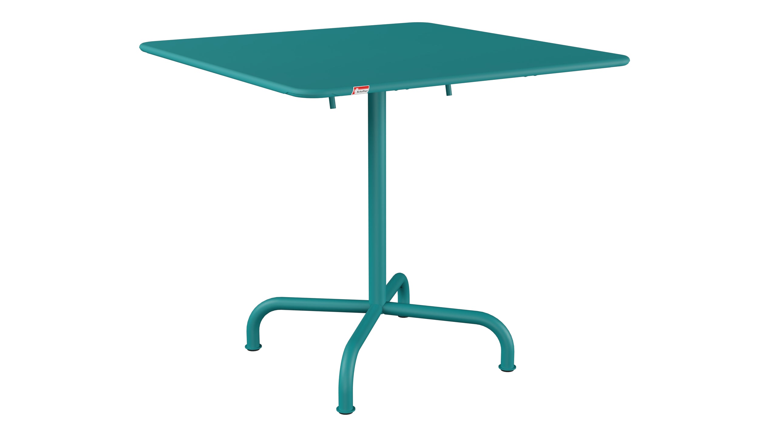 Rigi Metall-Gartentisch 80x80 klappbar in Kaliblau präsentiert im Onlineshop von KAQTU Design AG. Gartentisch ist von Schaffner