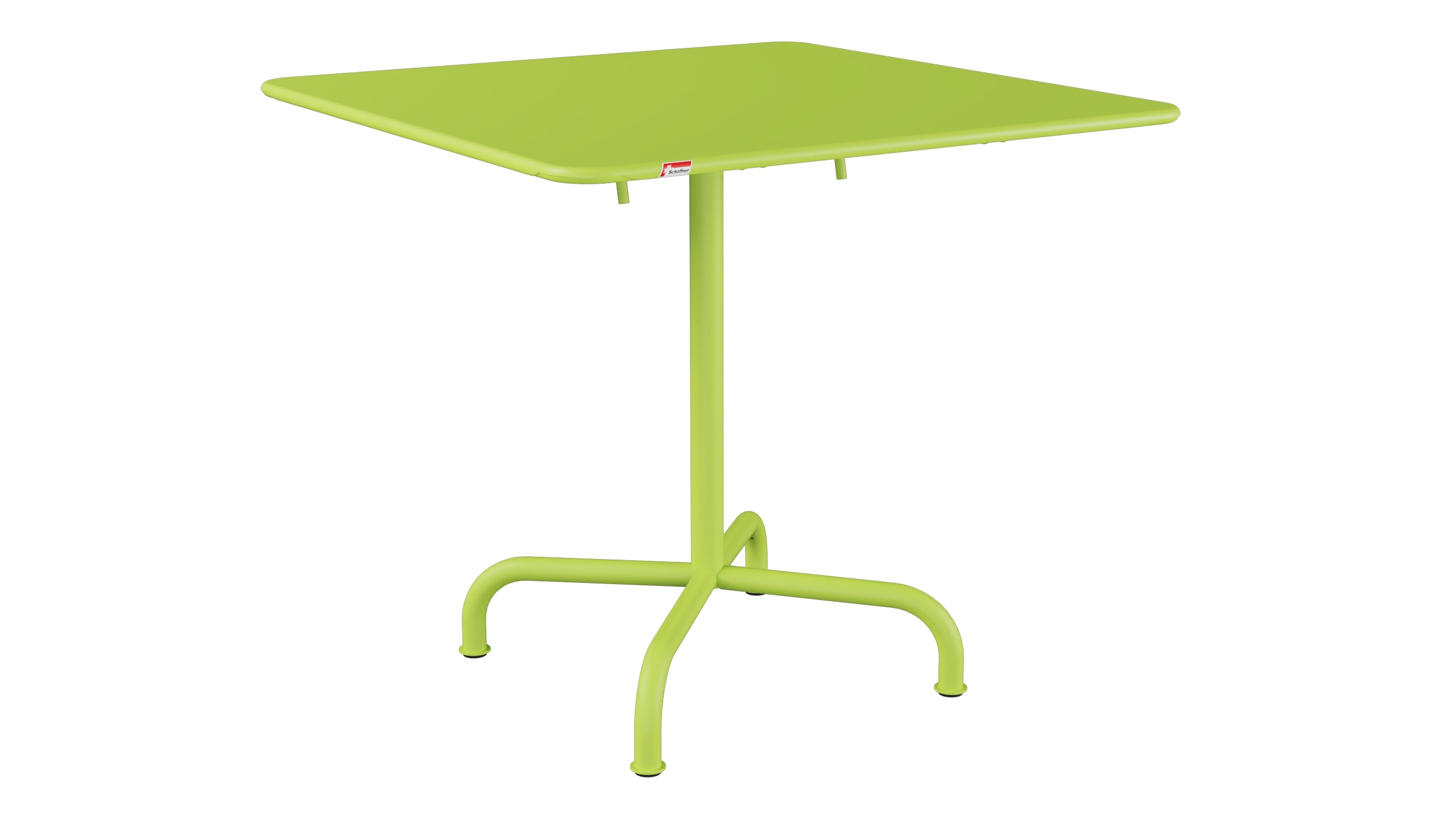 Rigi Metall-Gartentisch 80x80 klappbar in Hellgrün präsentiert im Onlineshop von KAQTU Design AG. Gartentisch ist von Schaffner