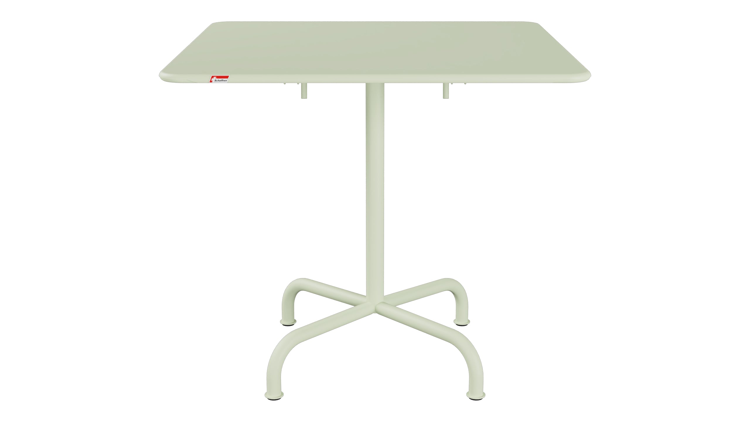 Rigi Metall-Gartentisch 80x80 klappbar in Pastellgrün präsentiert im Onlineshop von KAQTU Design AG. Gartentisch ist von Schaffner