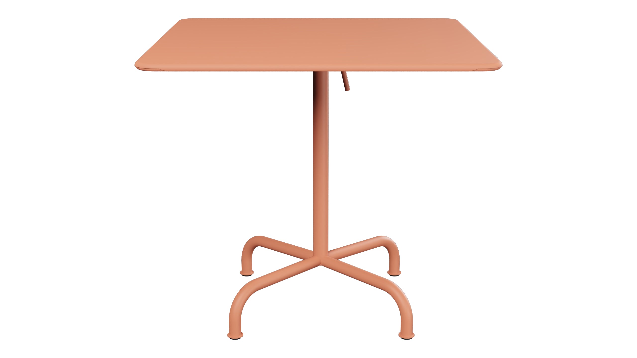 Rigi Metall-Gartentisch 80x80 klappbar in Pastellterracotta präsentiert im Onlineshop von KAQTU Design AG. Gartentisch ist von Schaffner