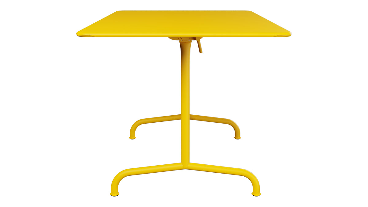 Rigi Metall-Gartentisch 140x80 klappbar in Gelb präsentiert im Onlineshop von KAQTU Design AG. Gartentisch ist von Schaffner