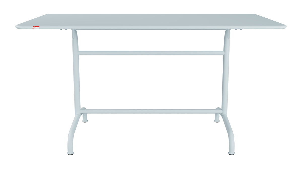 Rigi Metall-Gartentisch 140x80 klappbar in Pastellblau präsentiert im Onlineshop von KAQTU Design AG. Gartentisch ist von Schaffner
