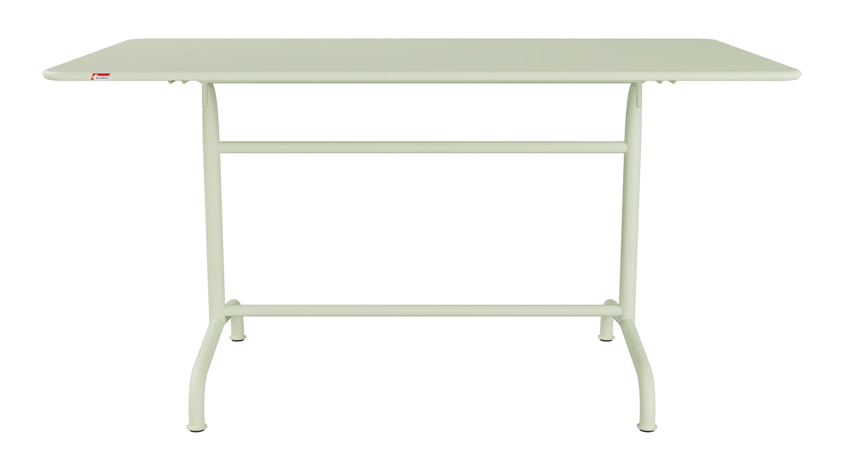Rigi Metall-Gartentisch 140x80 klappbar in Pastellgrün präsentiert im Onlineshop von KAQTU Design AG. Gartentisch ist von Schaffner