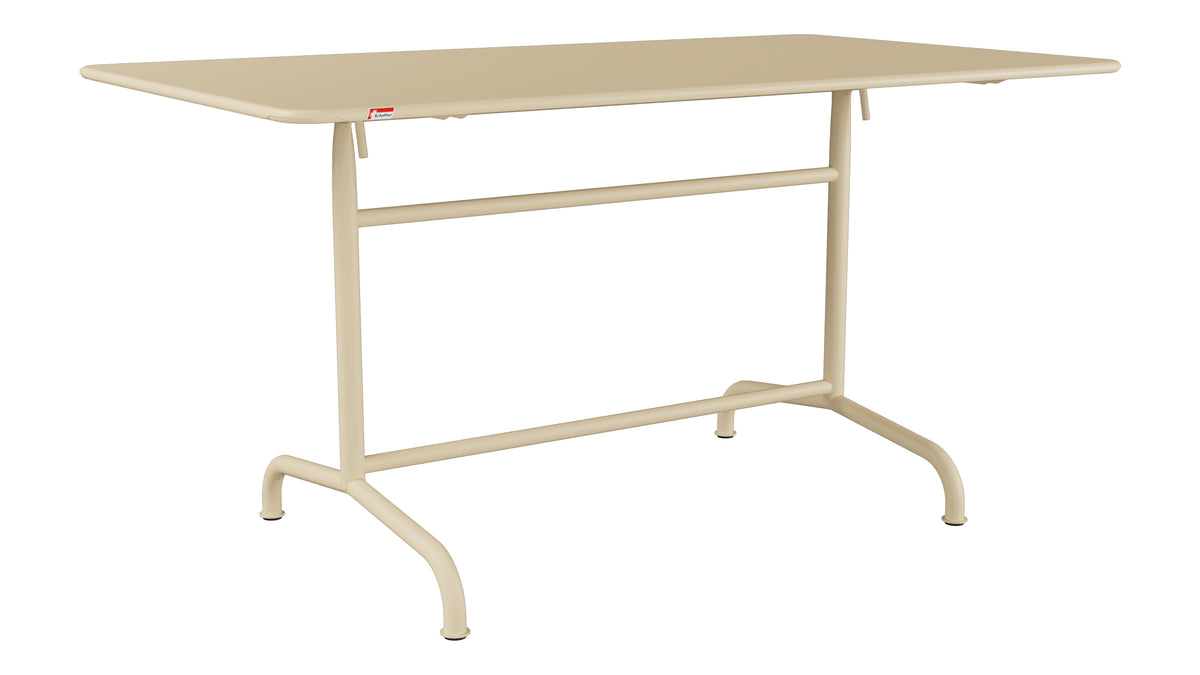 Rigi Metall-Gartentisch 140x80 klappbar in Pastellbraun präsentiert im Onlineshop von KAQTU Design AG. Gartentisch ist von Schaffner