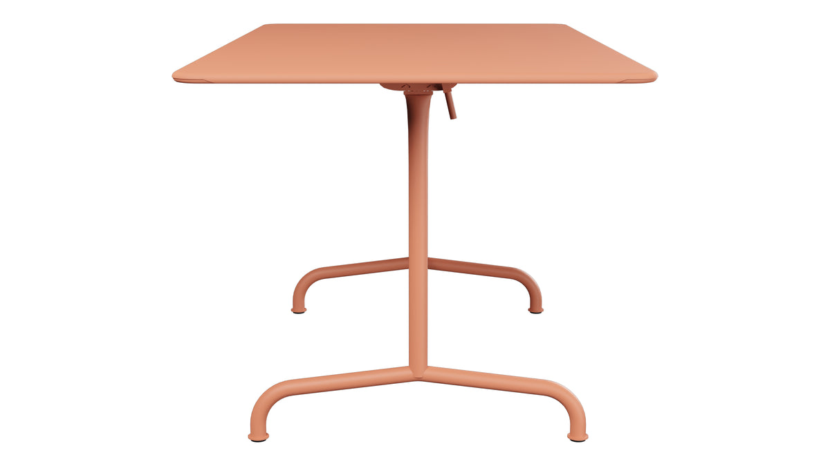 Rigi Metall-Gartentisch 140x80 klappbar in Pastellterracotta präsentiert im Onlineshop von KAQTU Design AG. Gartentisch ist von Schaffner
