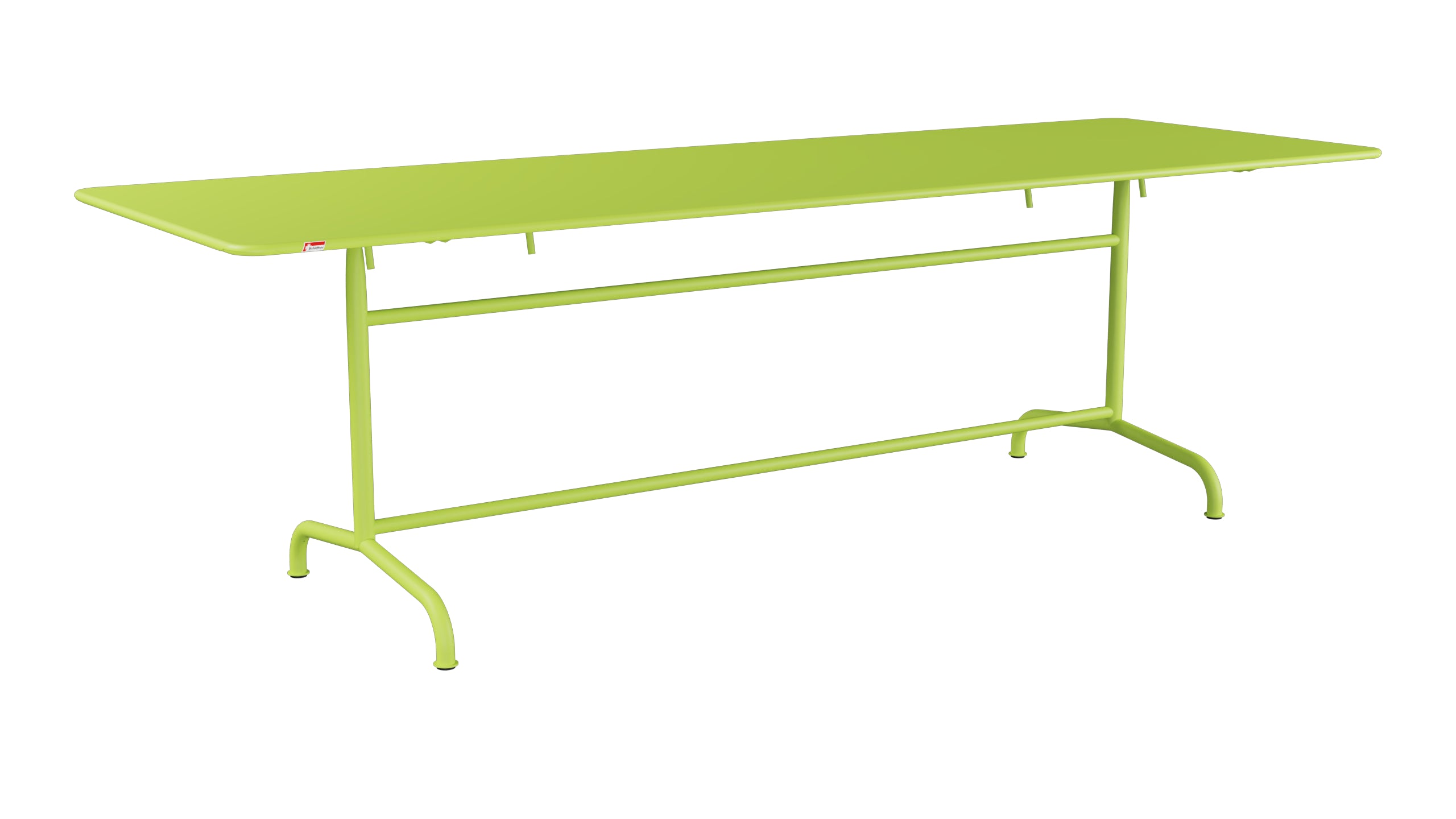 Rigi Metall-Gartentisch 240x80 klappbar in Hellgrün präsentiert im Onlineshop von KAQTU Design AG. Gartentisch ist von Schaffner