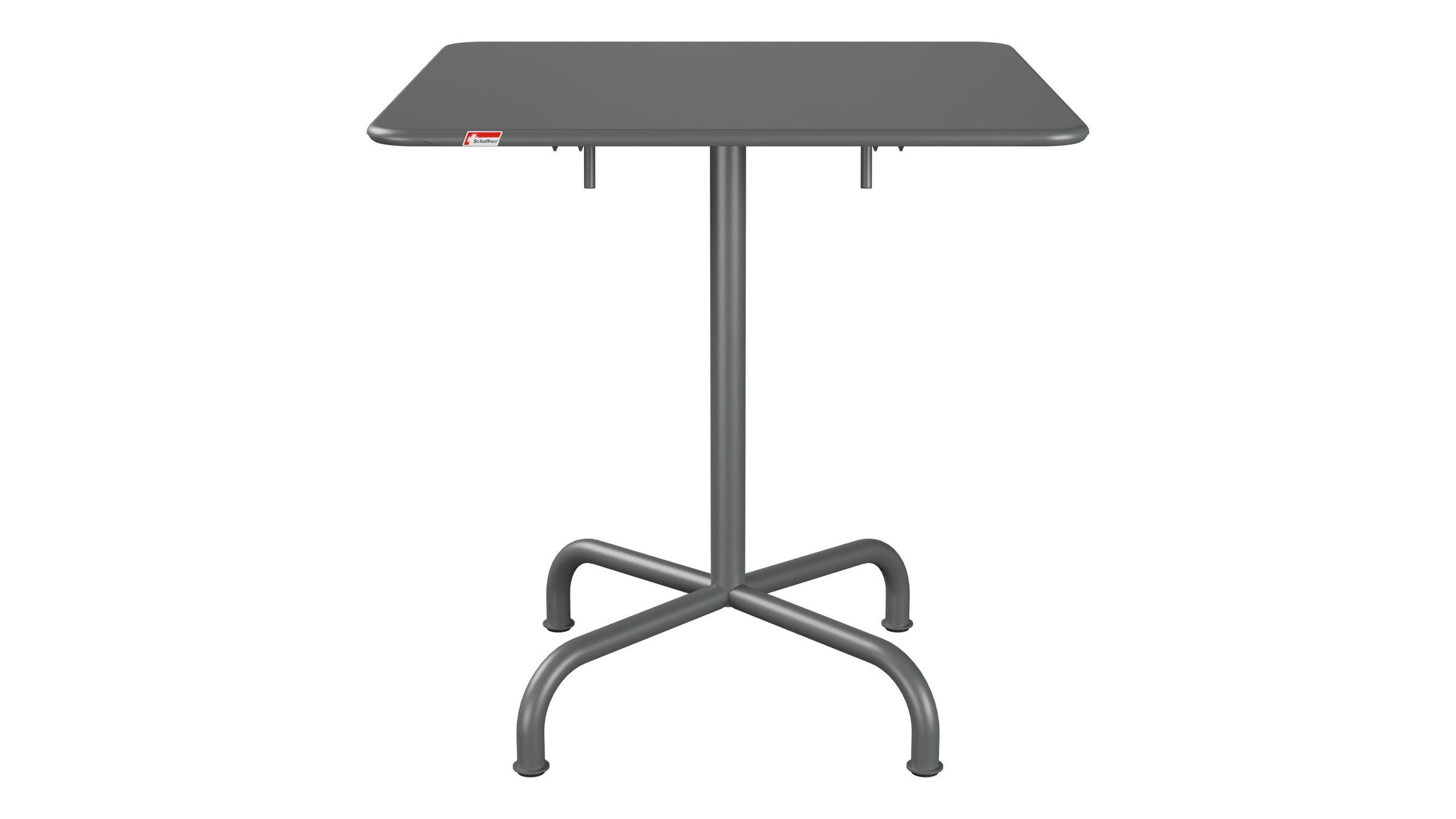 Rigi Metall-Gartentisch 70x70 klappbar in Graphit präsentiert im Onlineshop von KAQTU Design AG. Gartentisch ist von Schaffner