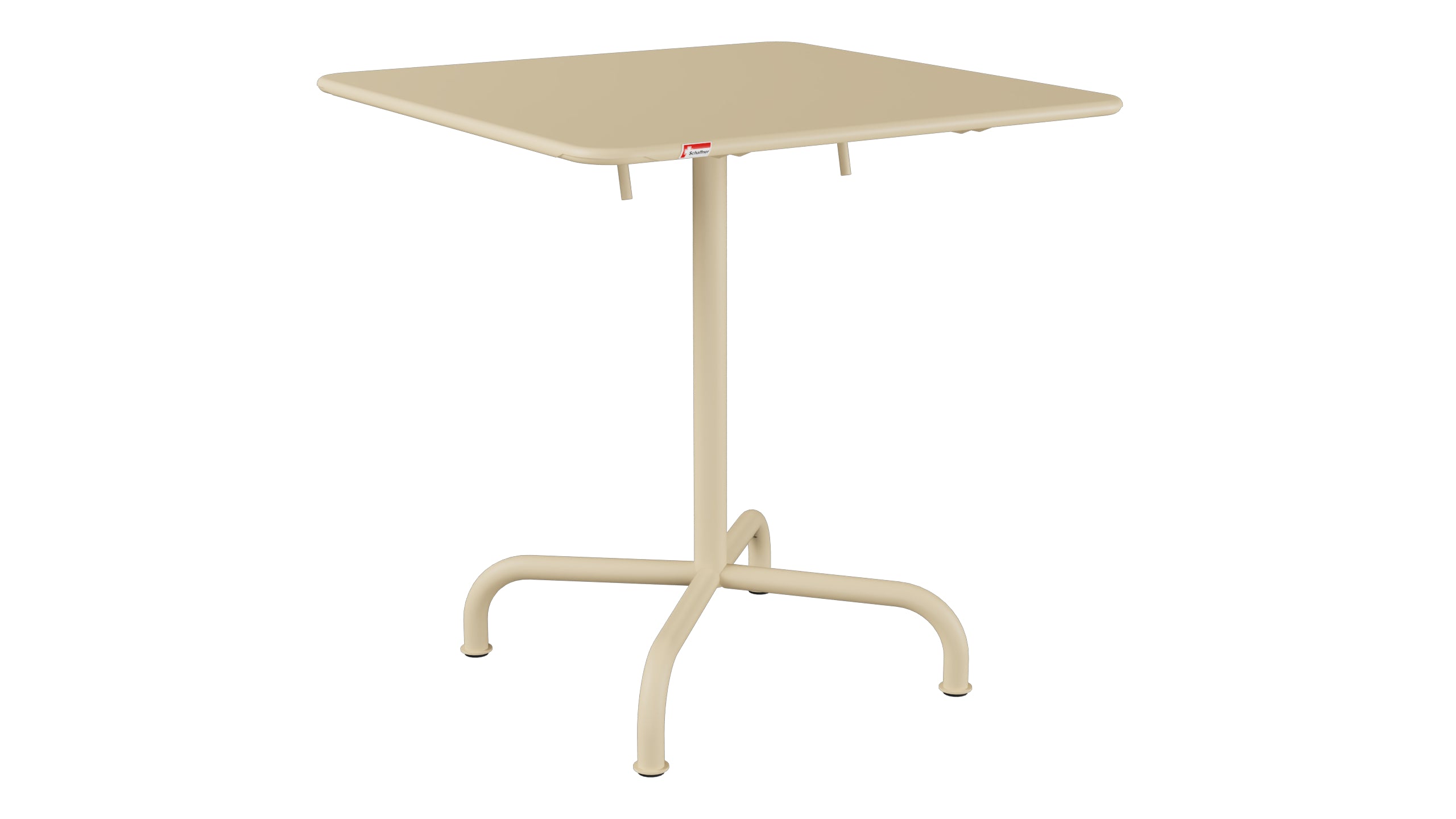 Rigi Metall-Gartentisch 70x70 klappbar in Pastellbraun präsentiert im Onlineshop von KAQTU Design AG. Gartentisch ist von Schaffner