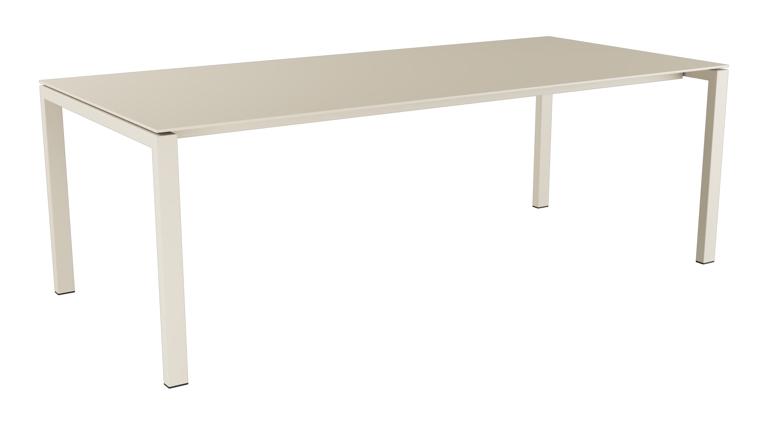 Luzern Glasfaser-Gartentisch 220x100 in Pastellsand präsentiert im Onlineshop von KAQTU Design AG. Gartentisch ist von Schaffner