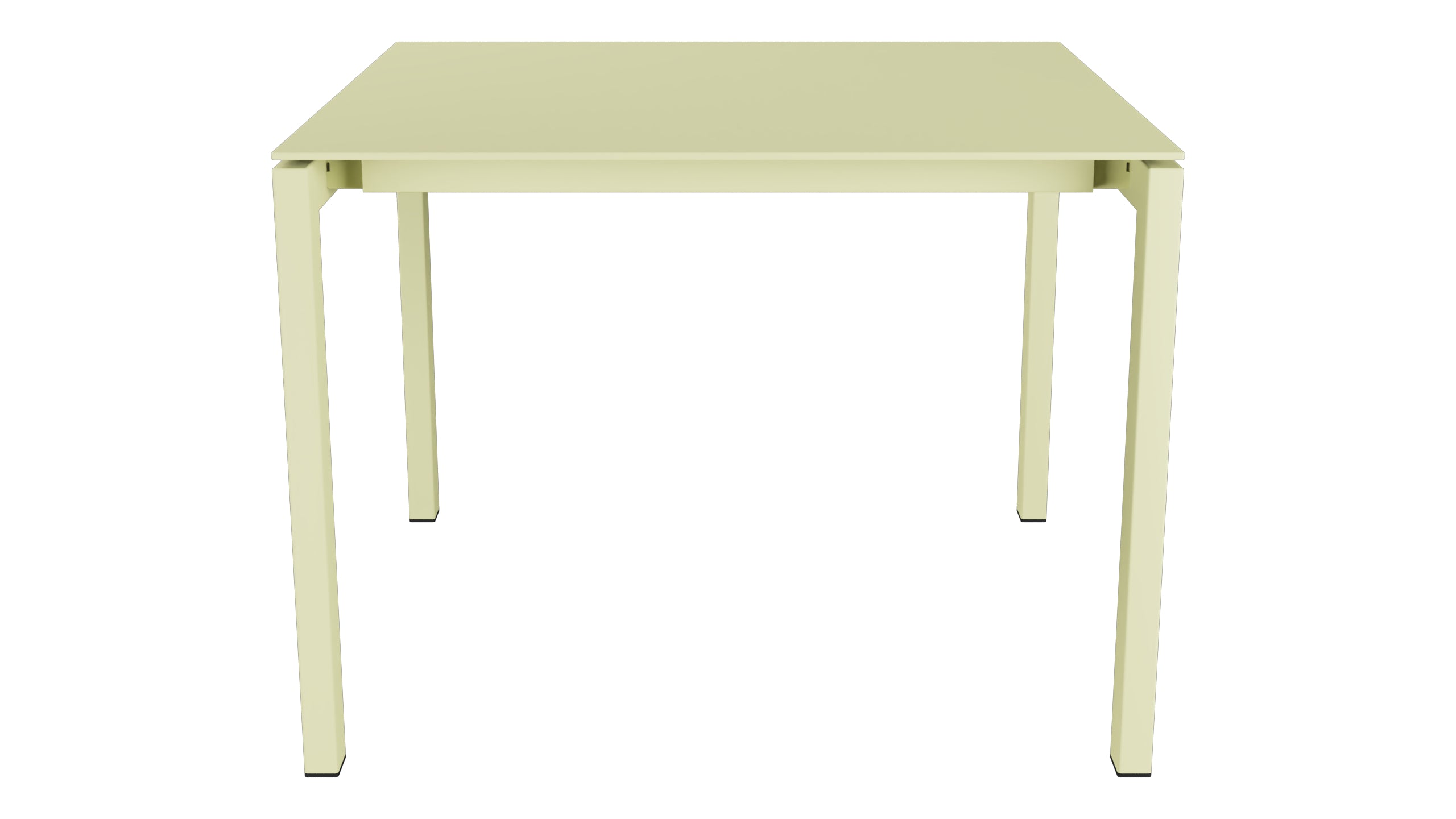 Luzern Glasfaser-Gartentisch 100x100 in Buchsbaumgelb präsentiert im Onlineshop von KAQTU Design AG. Gartentisch ist von Schaffner
