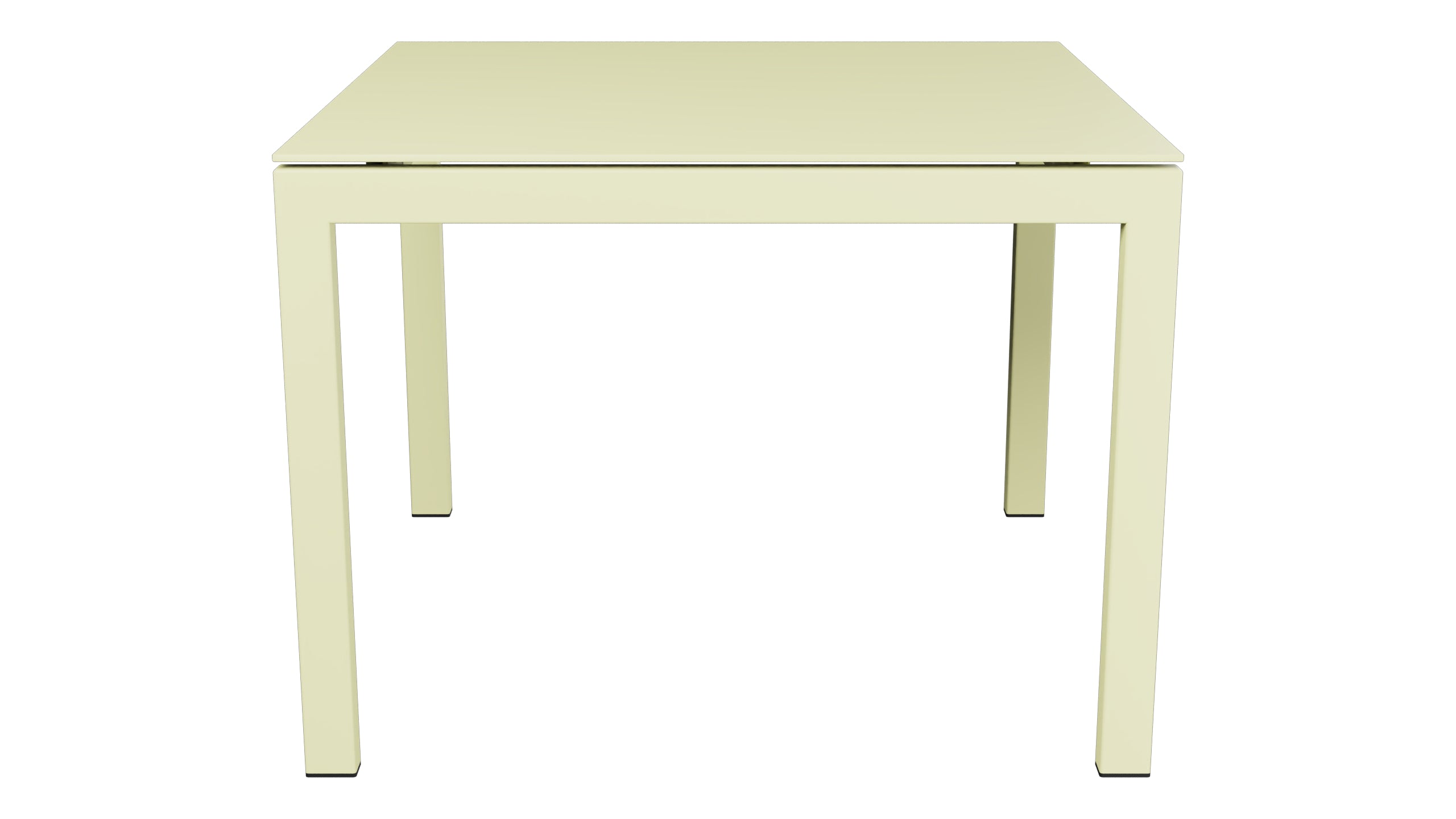 Luzern Glasfaser-Gartentisch 100x100 in Buchsbaumgelb präsentiert im Onlineshop von KAQTU Design AG. Gartentisch ist von Schaffner