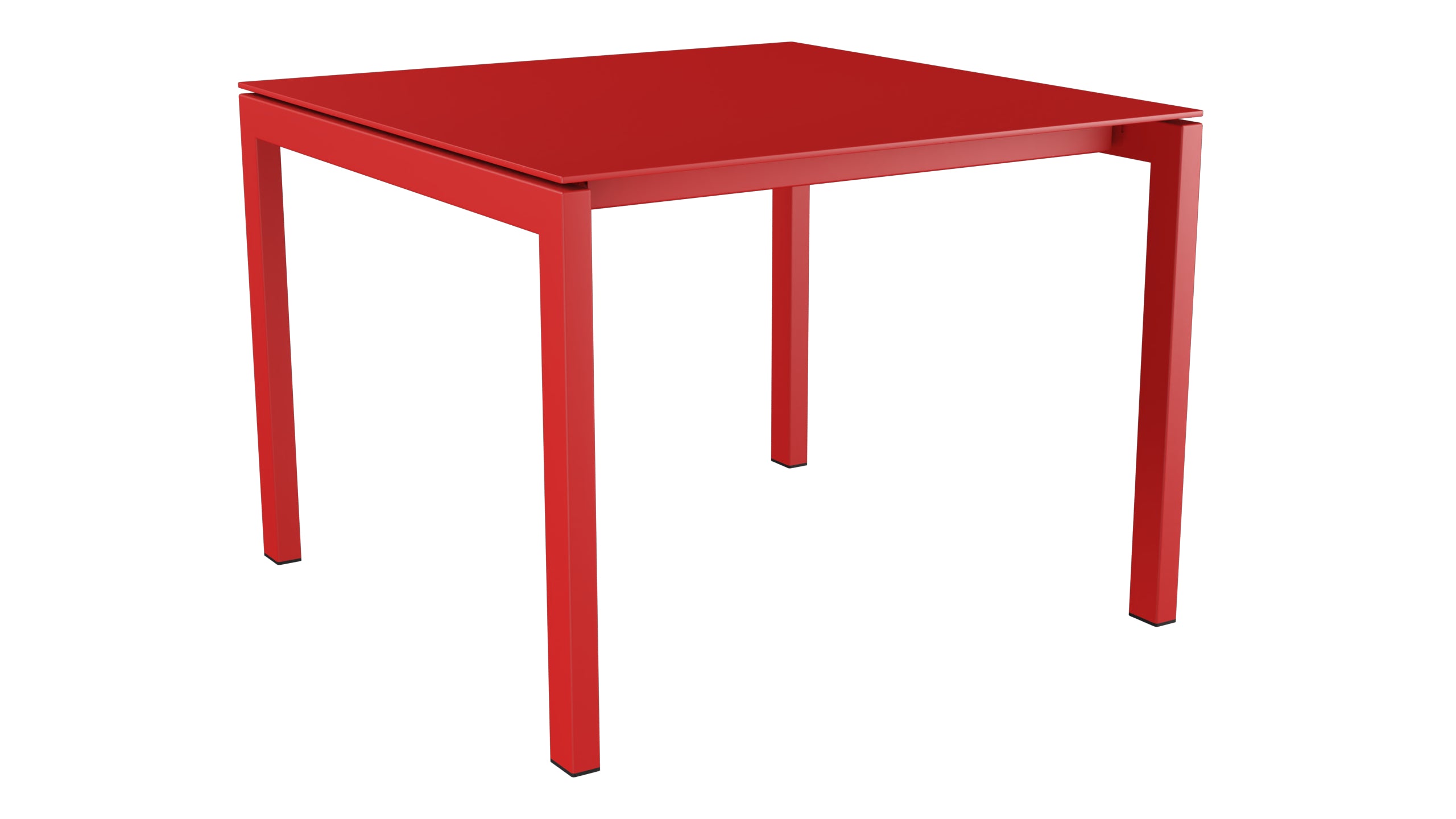 Luzern Glasfaser-Gartentisch 100x100 in Rot präsentiert im Onlineshop von KAQTU Design AG. Gartentisch ist von Schaffner