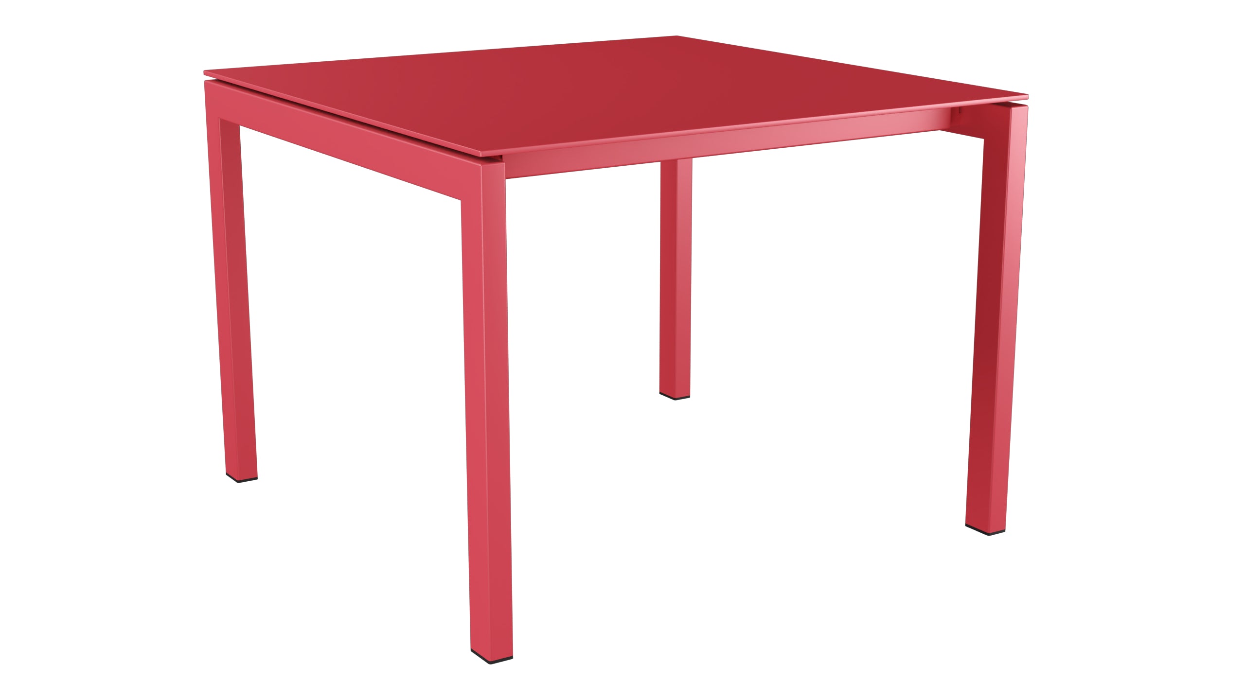 Luzern Glasfaser-Gartentisch 100x100 in Ahornrot präsentiert im Onlineshop von KAQTU Design AG. Gartentisch ist von Schaffner