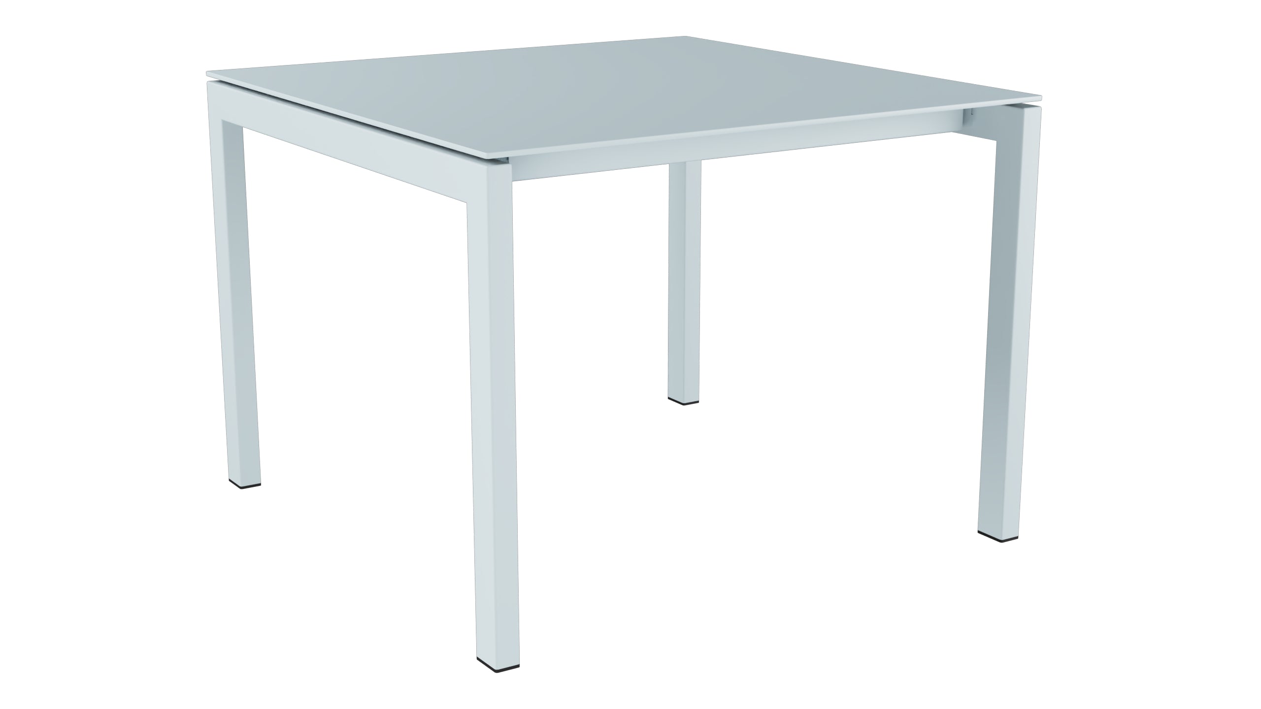 Luzern Glasfaser-Gartentisch 100x100 in Pastellblau präsentiert im Onlineshop von KAQTU Design AG. Gartentisch ist von Schaffner