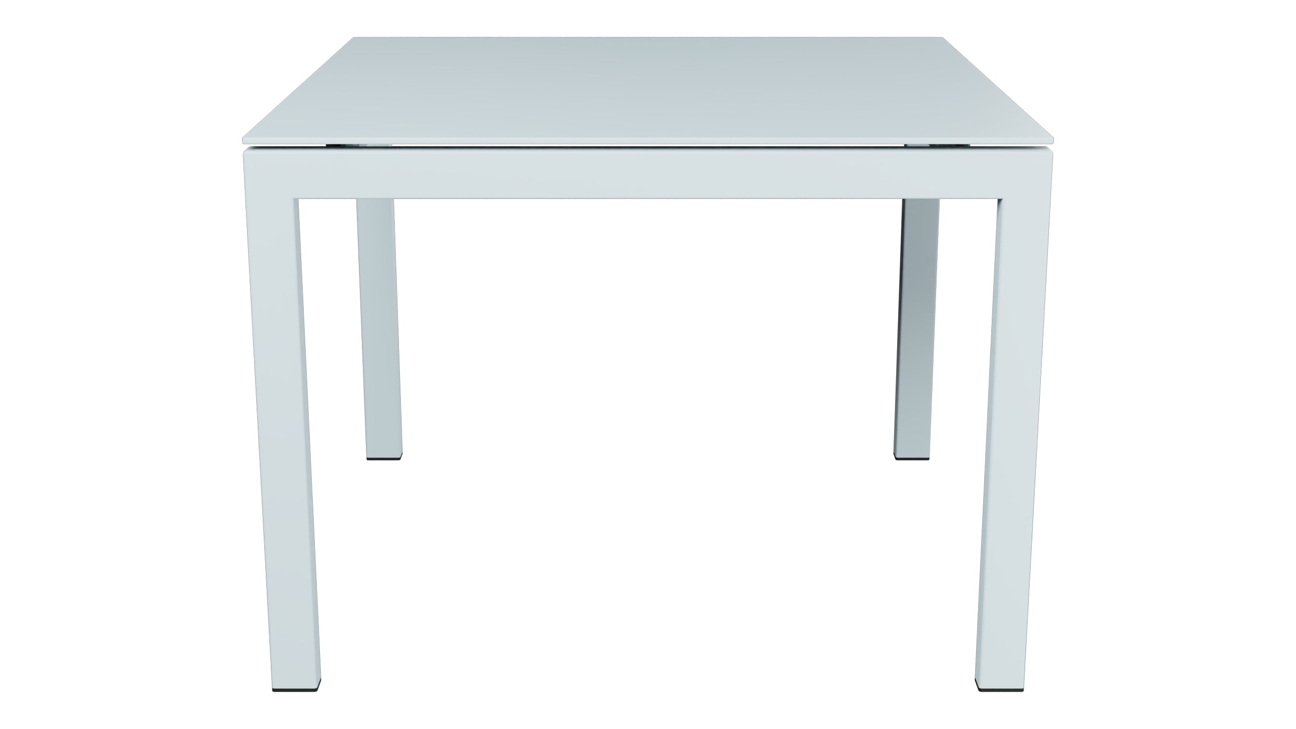 Luzern Glasfaser-Gartentisch 100x100 in Pastellblau präsentiert im Onlineshop von KAQTU Design AG. Gartentisch ist von Schaffner